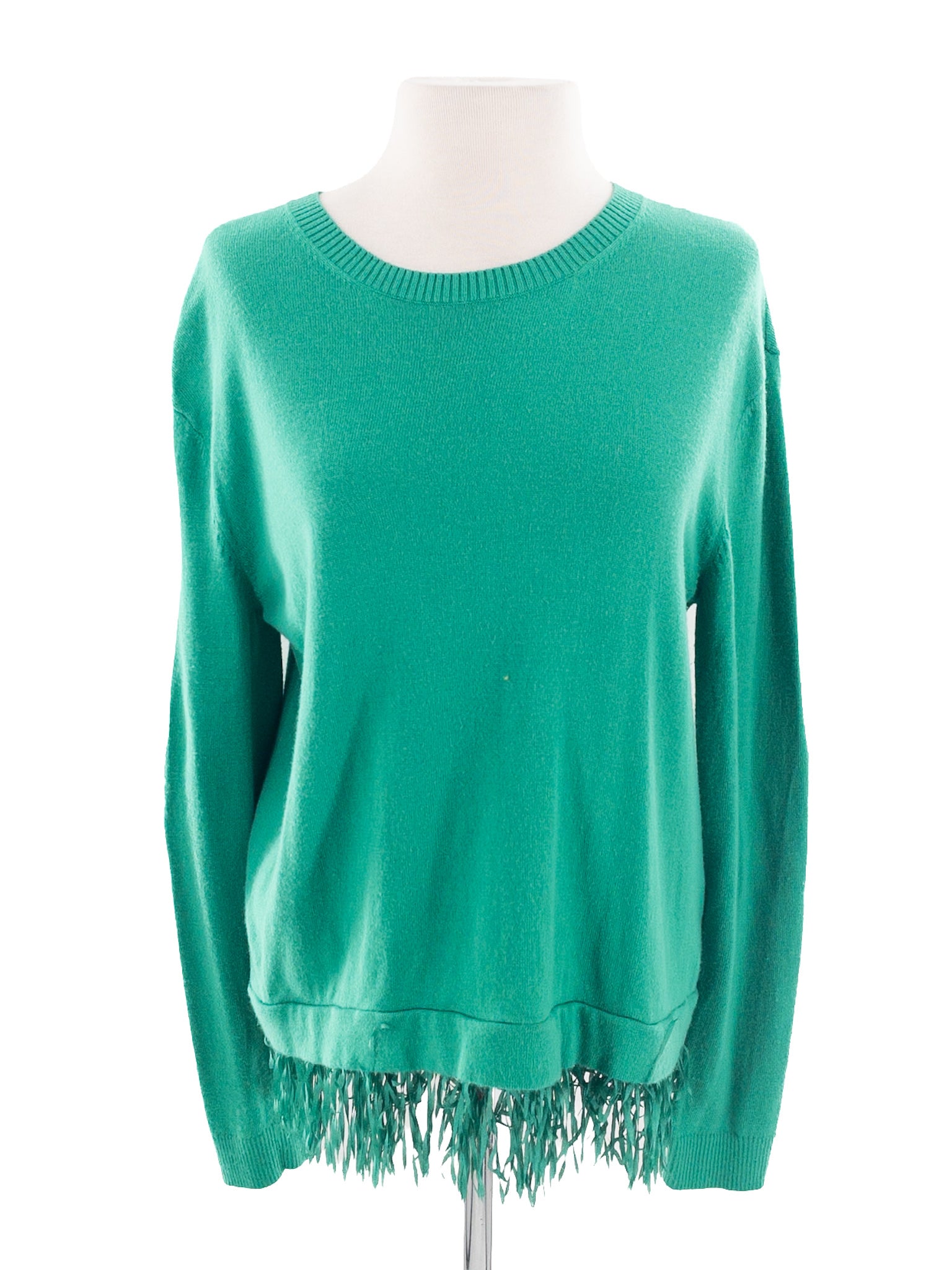 Lilly Pulitzer Green Fringe Cotton Blend Size M Sweaters