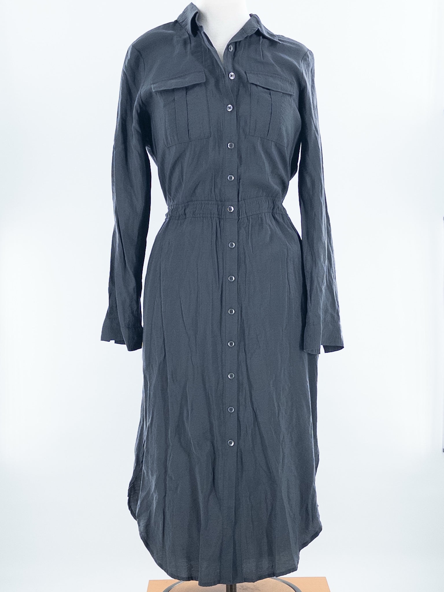 Maeve Gray Rayon Blend Long Sleeve Size 8 Dress