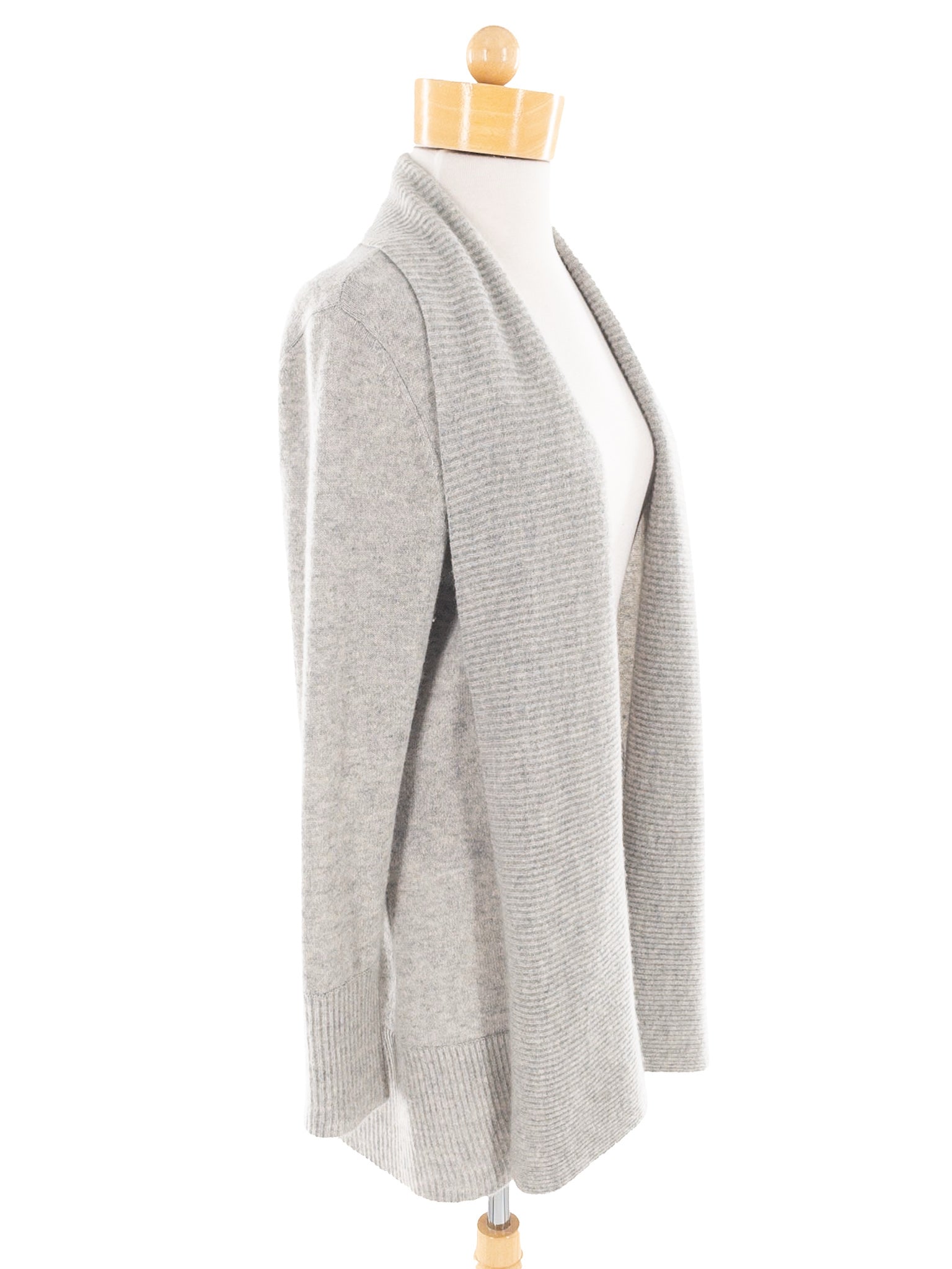 Charter Club Gray Open Front Cashmere Size M Cardigan