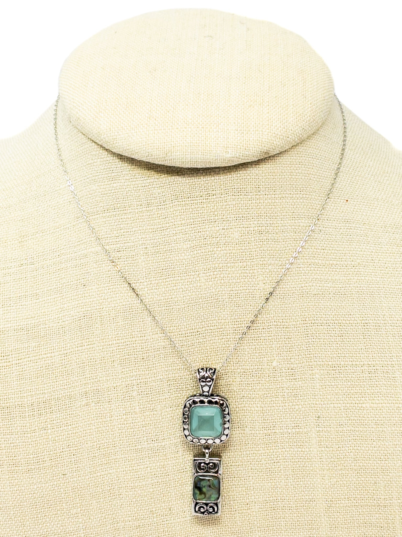 Silver Aqua Necklaces