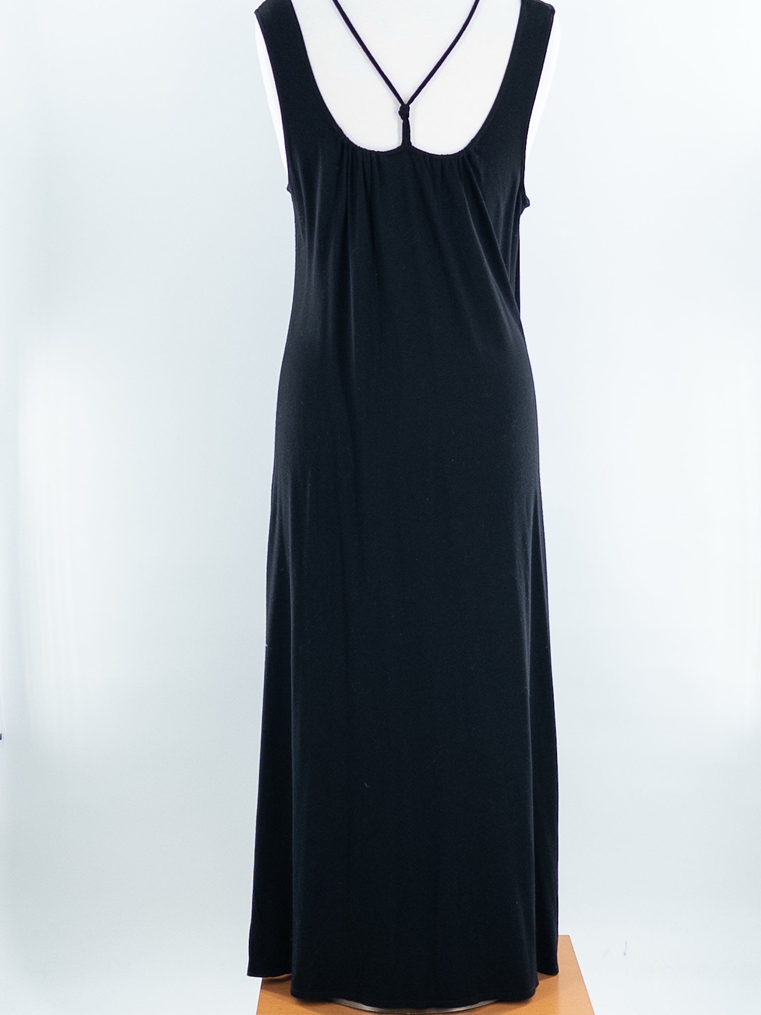 Eileen Fisher Black Viscose Blend Sleeveless Size L Dress
