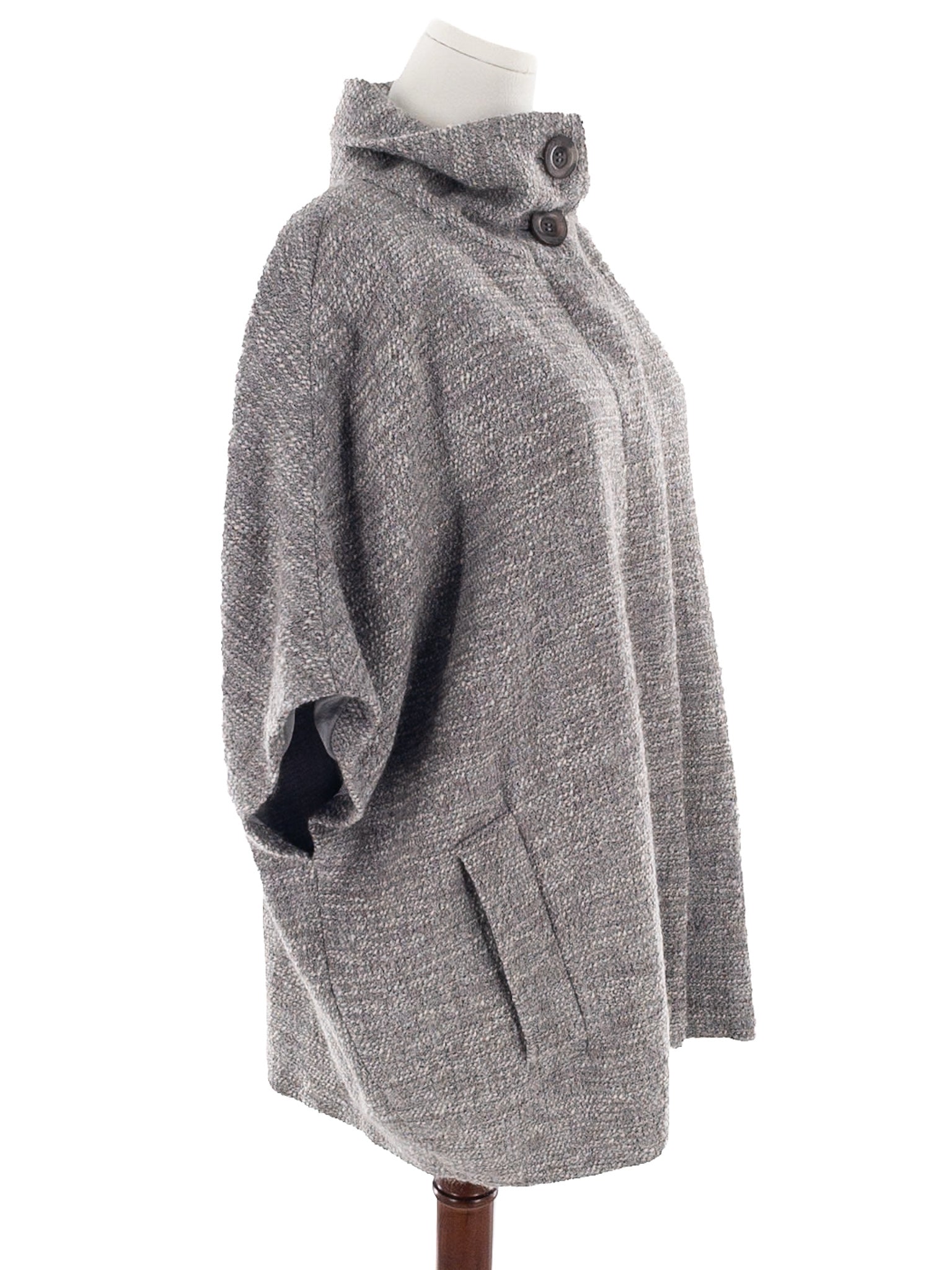 Poetry Gray Heather Wool Blend Size L Vest