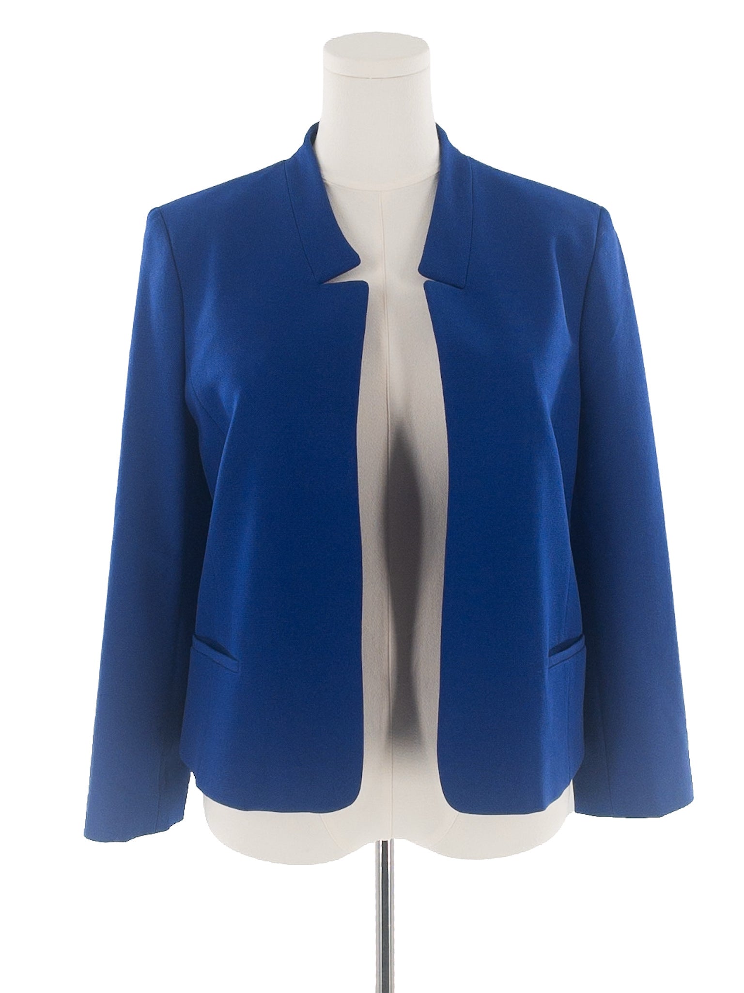 Ann Taylor Cobalt Open Front Polyester Blend Size 12 Blazer