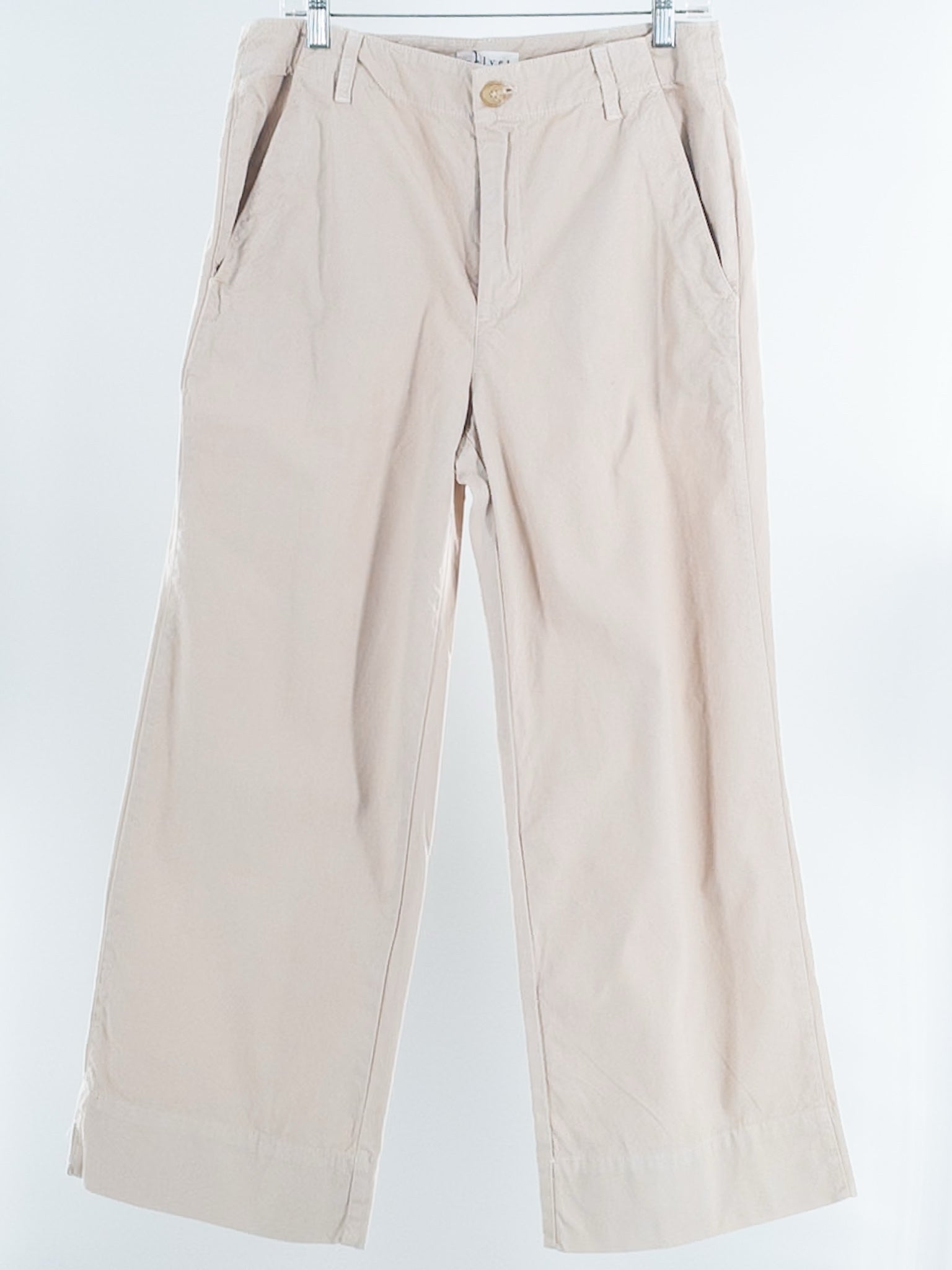 Velvet Tan Cotton Blend Wide Crop Size 8 Pants