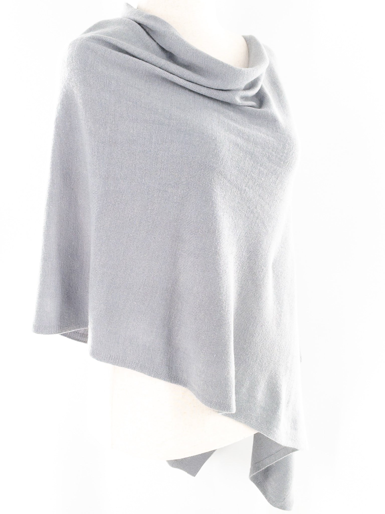 Dusty Blue Acrylic Size One Size Poncho