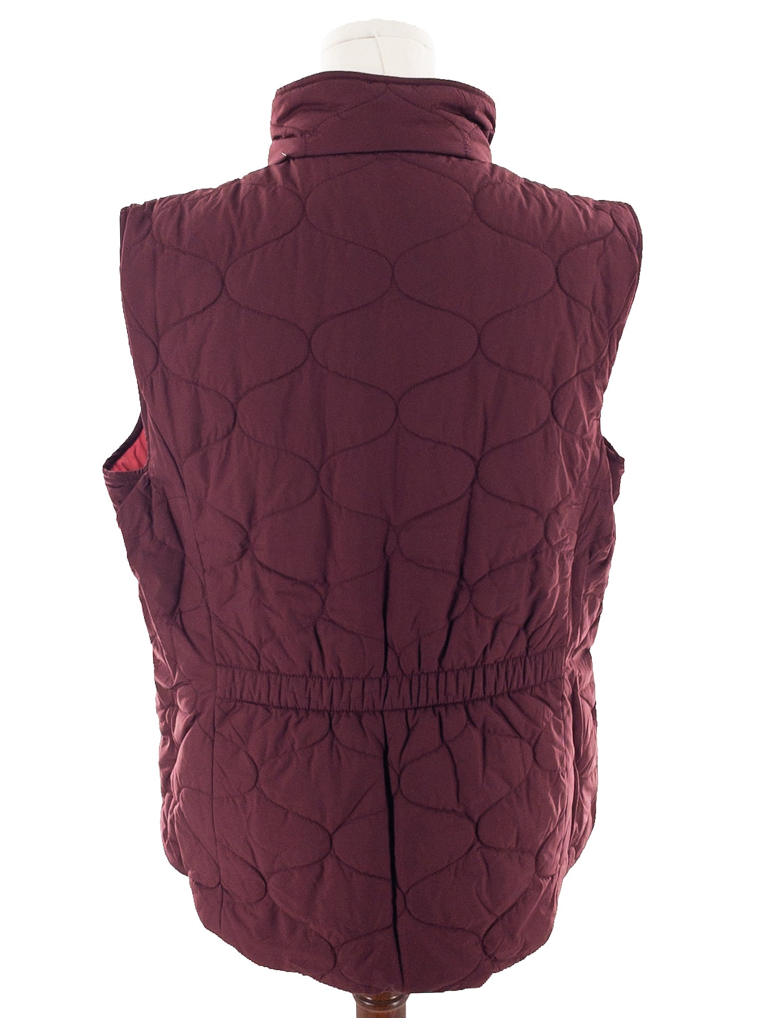 Talbots Maroon Coral Quilt Size XL Vest