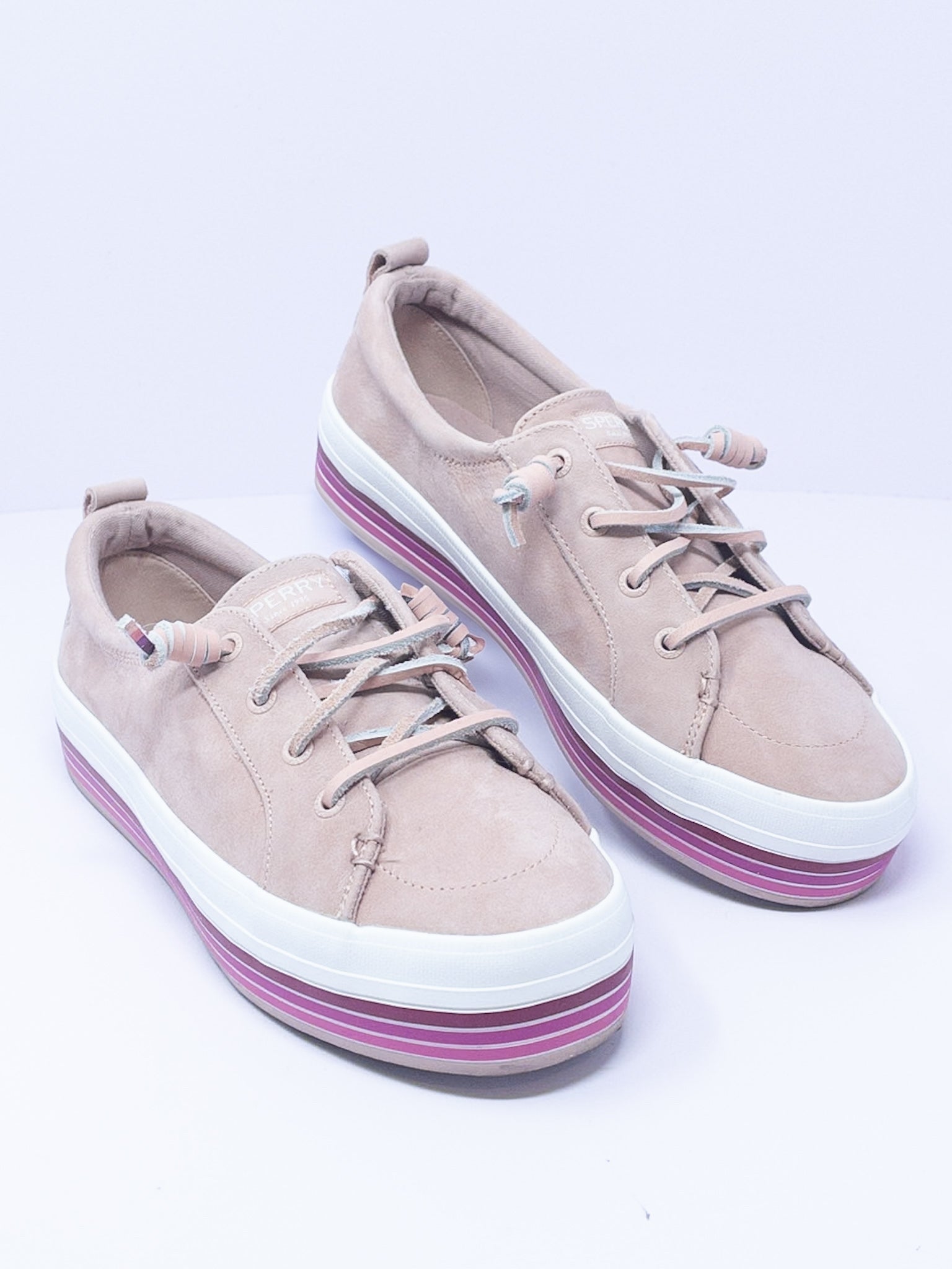 Sperry Blush Platform Suede 7.5 Sneakers