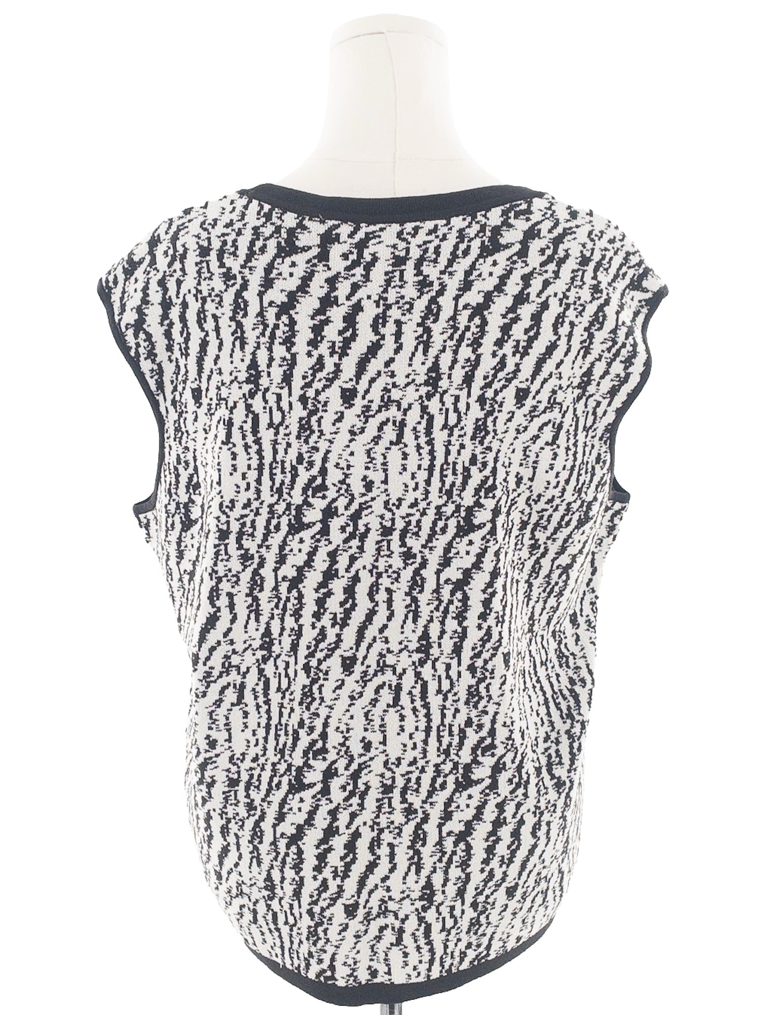 Jones New York Charcoal Cream Print Rayon Blend Size 2X Sweaters