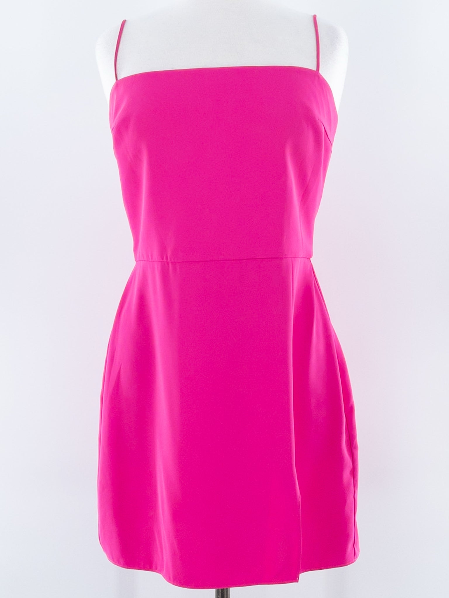 Amanda Uprichard Fuschia Strappy Polyester Spaghetti Strap Size L Dress