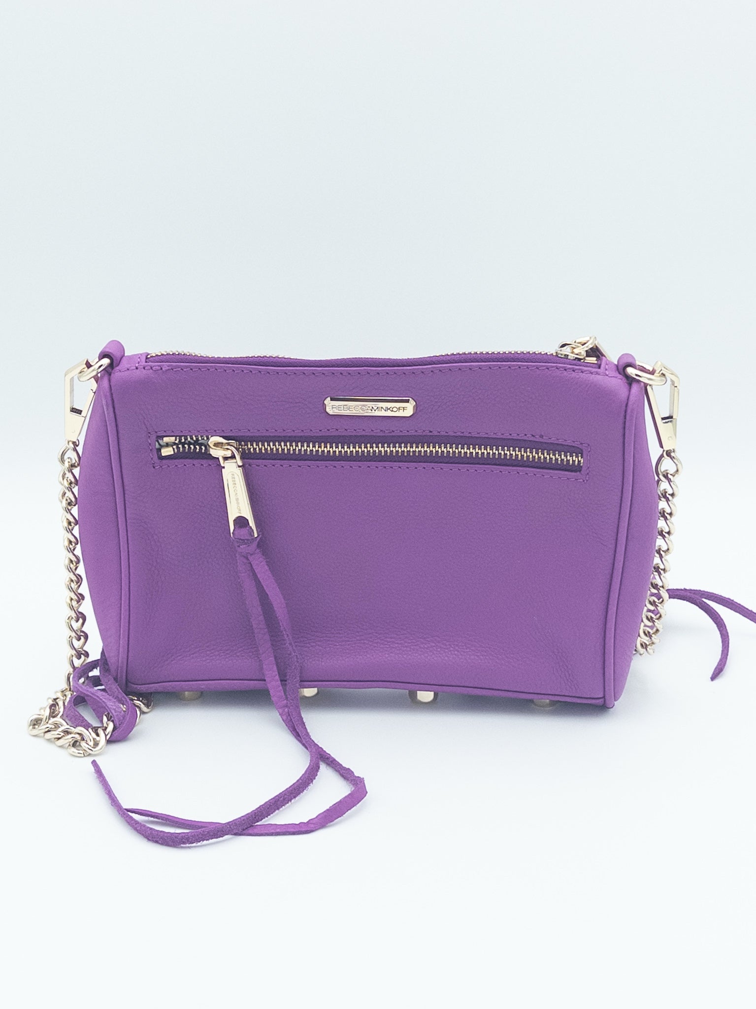 Rebecca Minkoff Purple Pebble Leather Cross Body