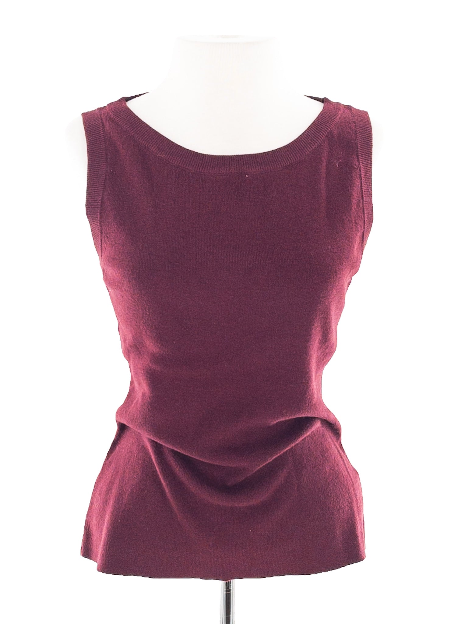 Arach & Cloz Maroon Scoop Neck Wool Blend Size M Sweaters