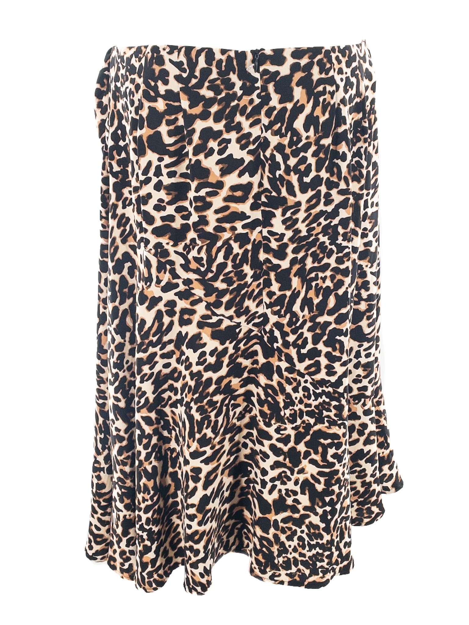 Eloquii Black Cream Animal Print Polyester Size 20 Skirt