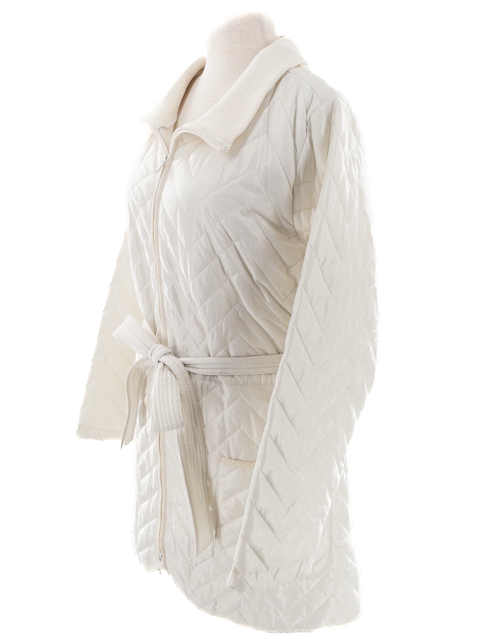 Athleta Cream Quilt Nylon Size 3X Coat