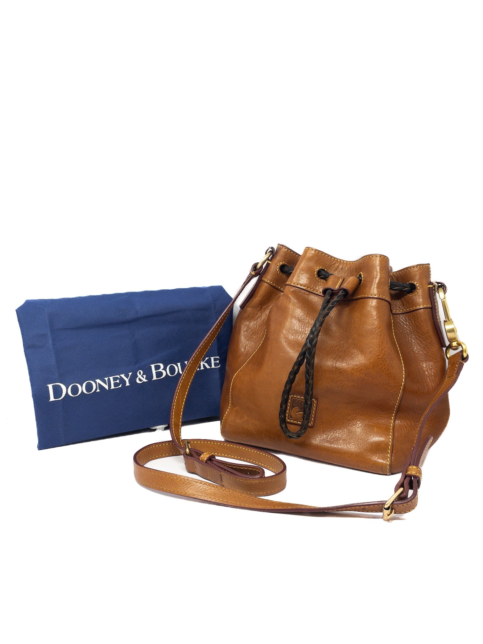 Dooney & Bourke Caramel Drawstring Leather Purse