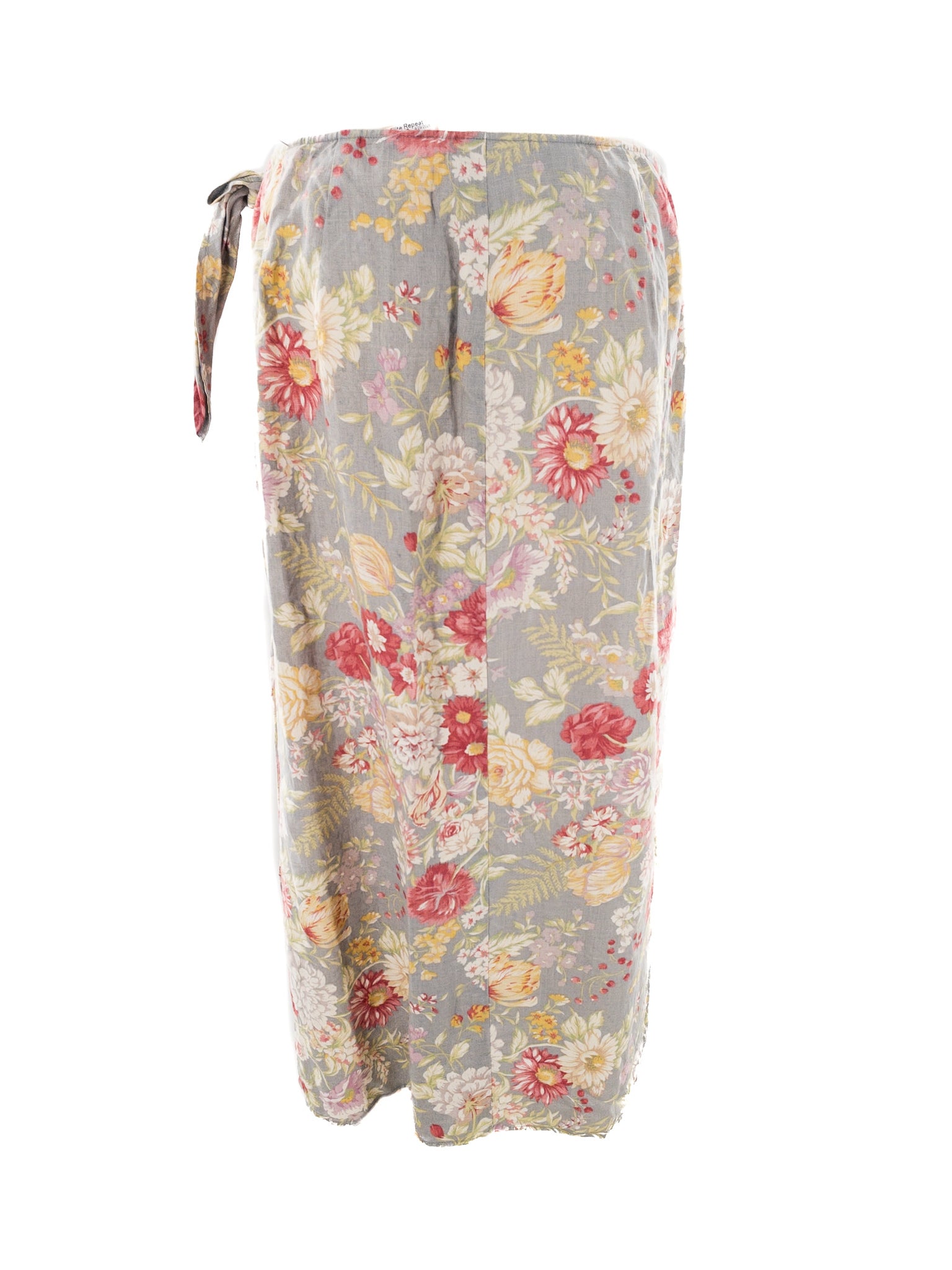 Ralph Lauren Gray Pink Floral Linen Size 22W Skirt