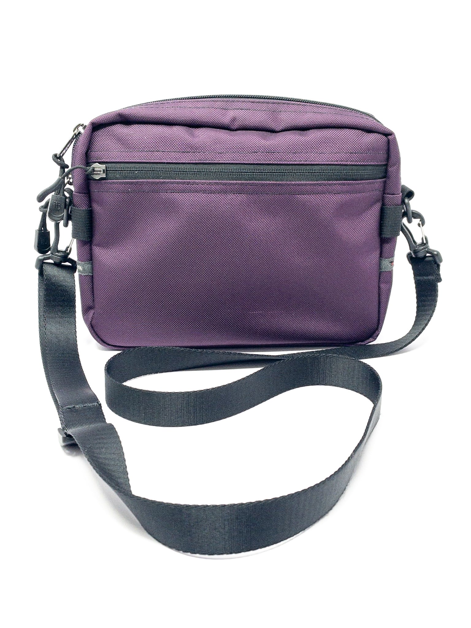 Tom Bihn Purple Black Zip Nylon Blend Cross Body