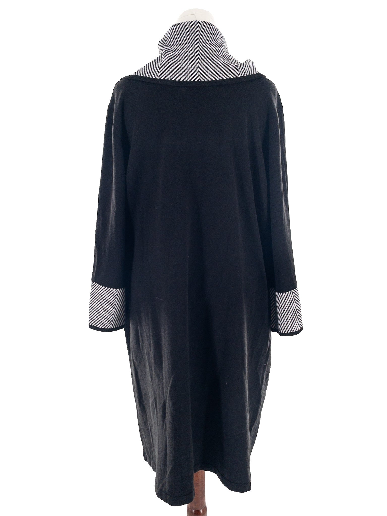 JH Black White Acrylic Blend 3/4 Sleeve Size xxxl Dress