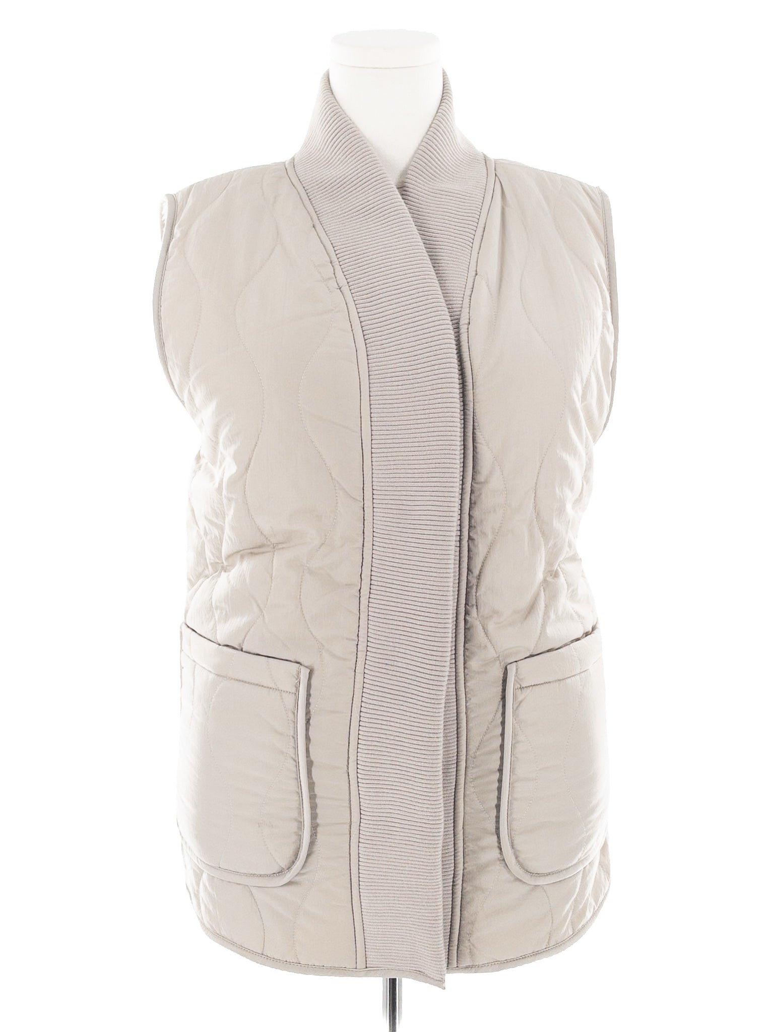 Varley Tan Quilt Polyester Blend Size M Vest