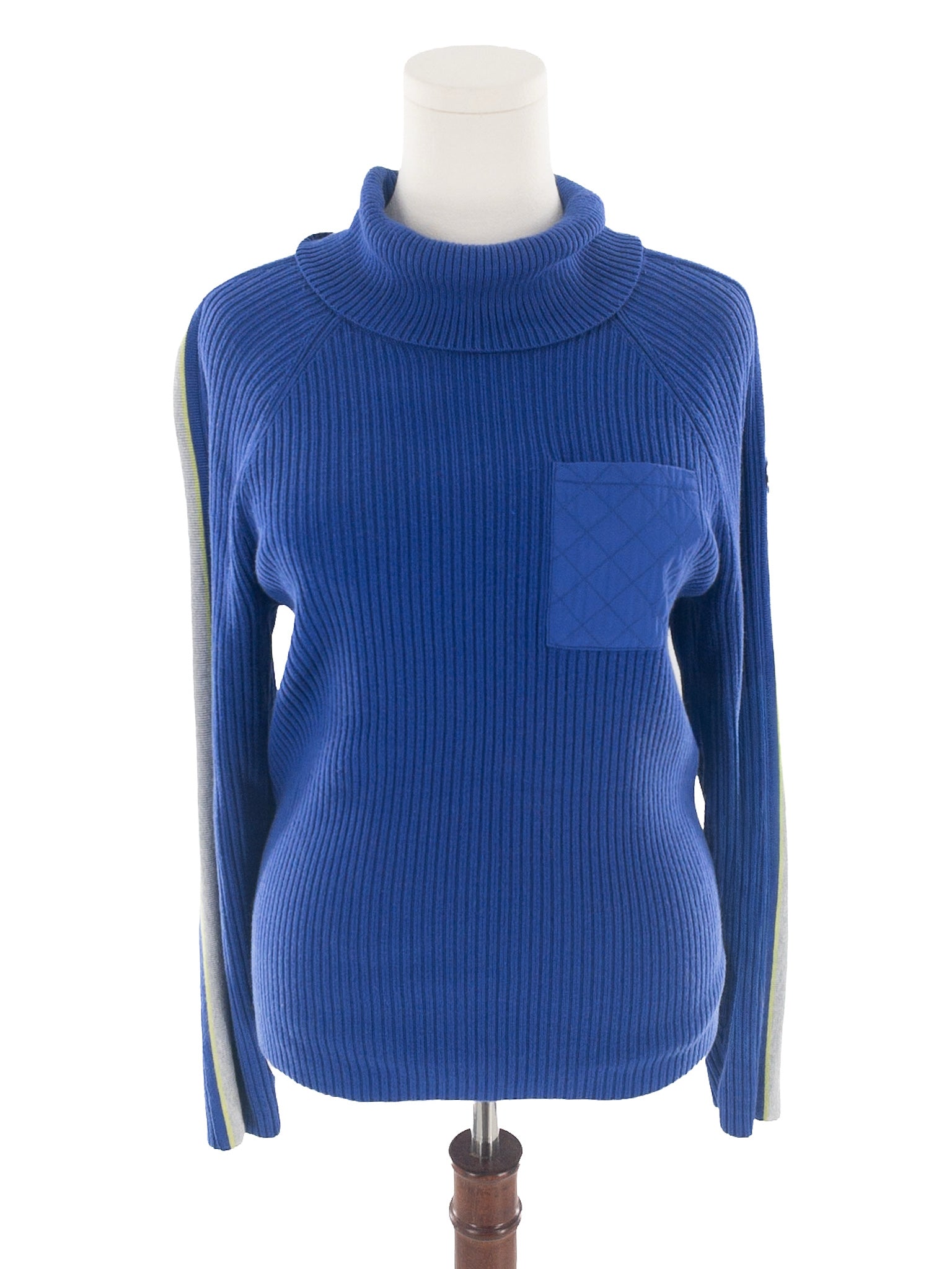 Talbots Blue Gray Ribbed Cotton Blend Size L Sweaters