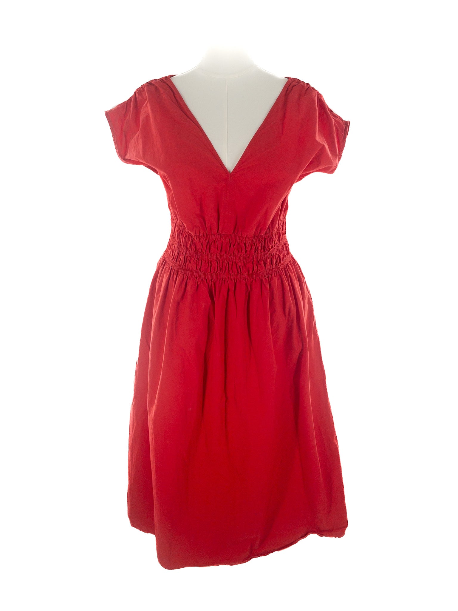 Universal Thread Red V Neck Cotton Short Sleeve Size L Dress