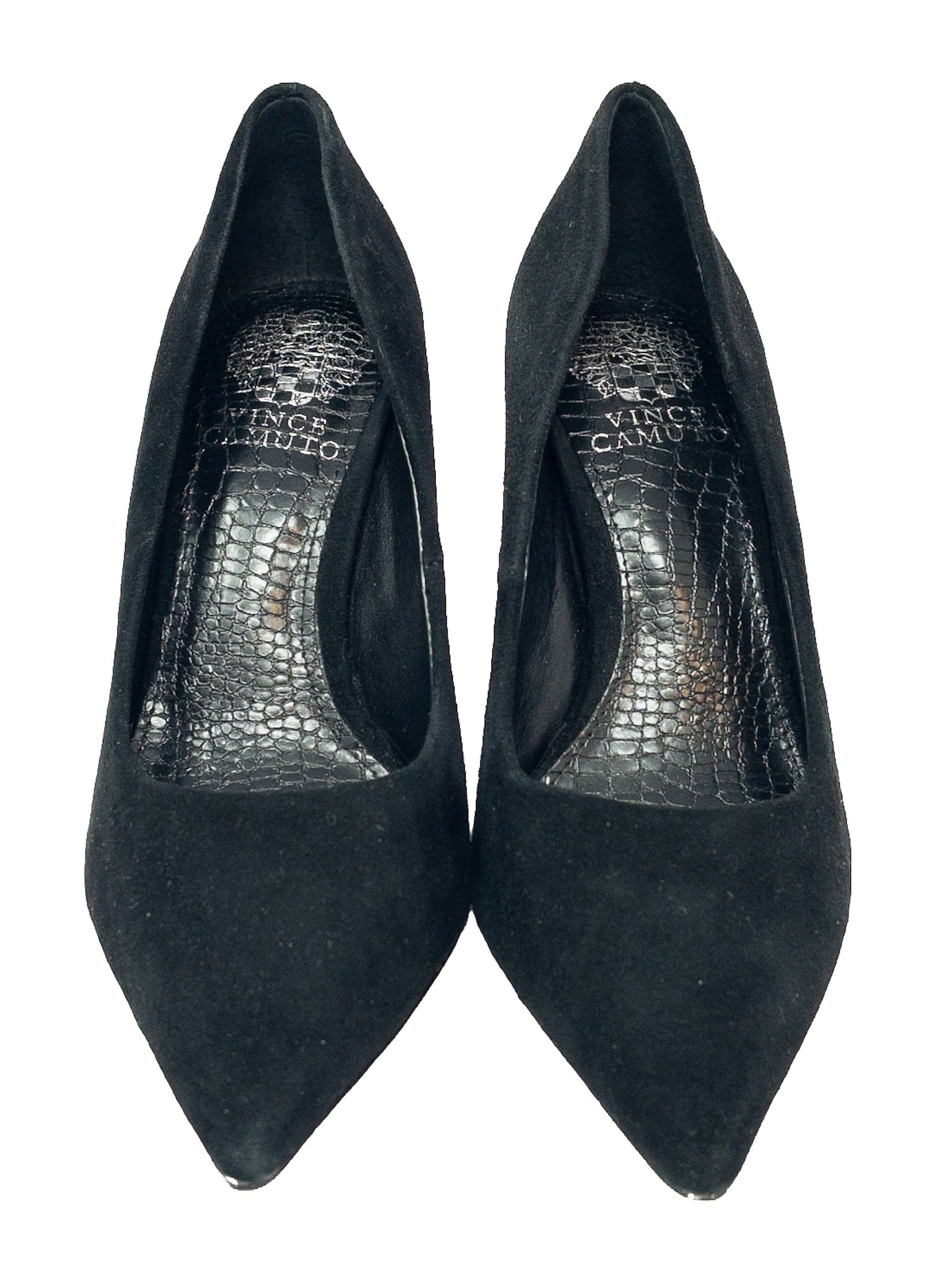 Vince Camuto Black Suede Leather 6 Pumps