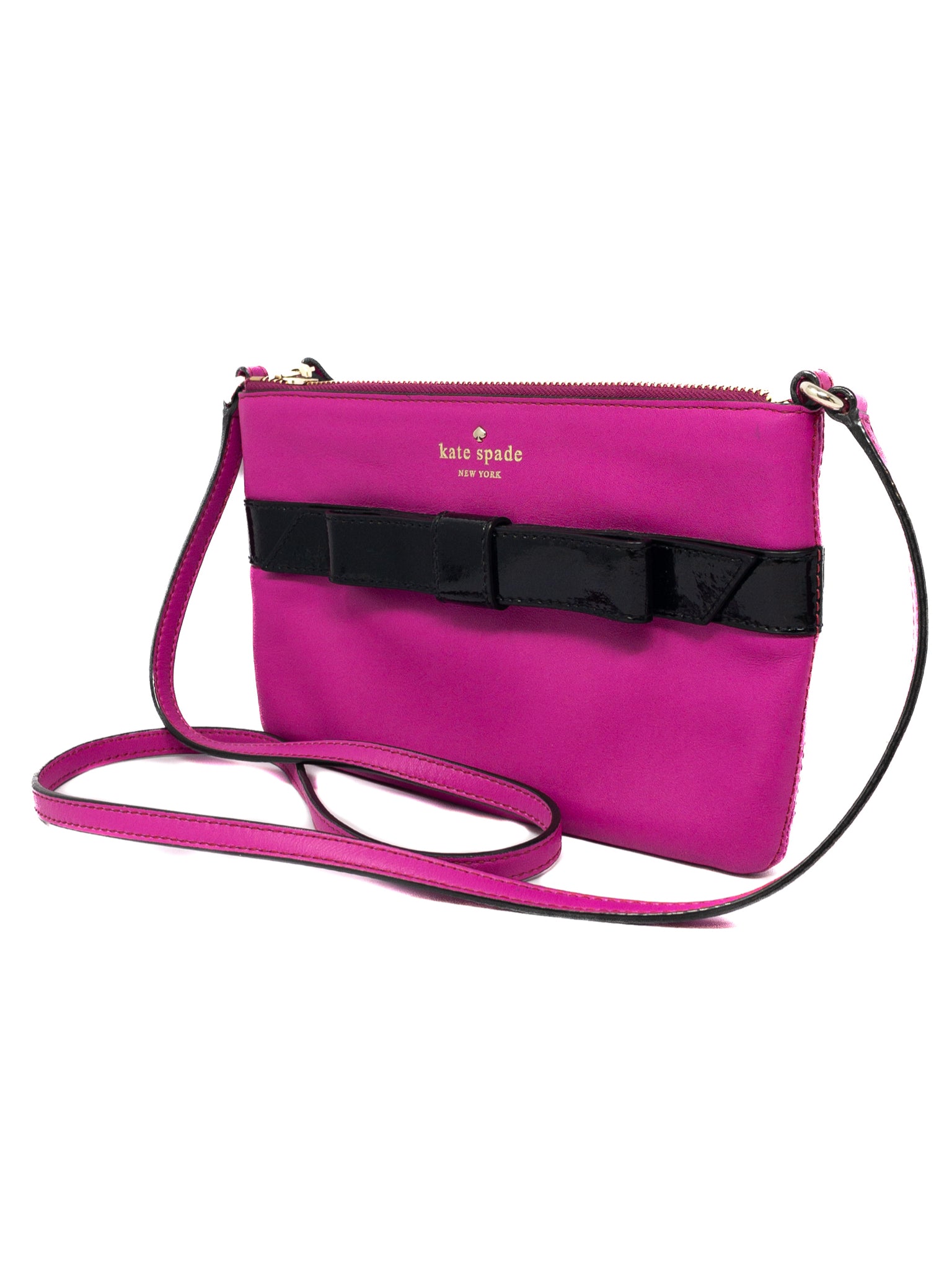 Kate Spade Hot Pink Bow Leather Purse