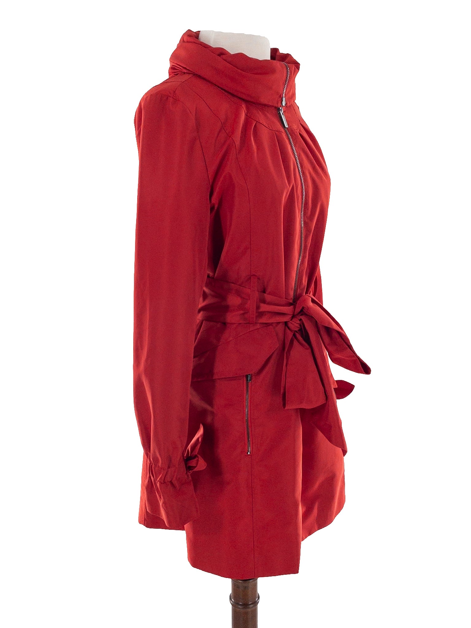 Cole Haan Red Polyester Size M Raincoat