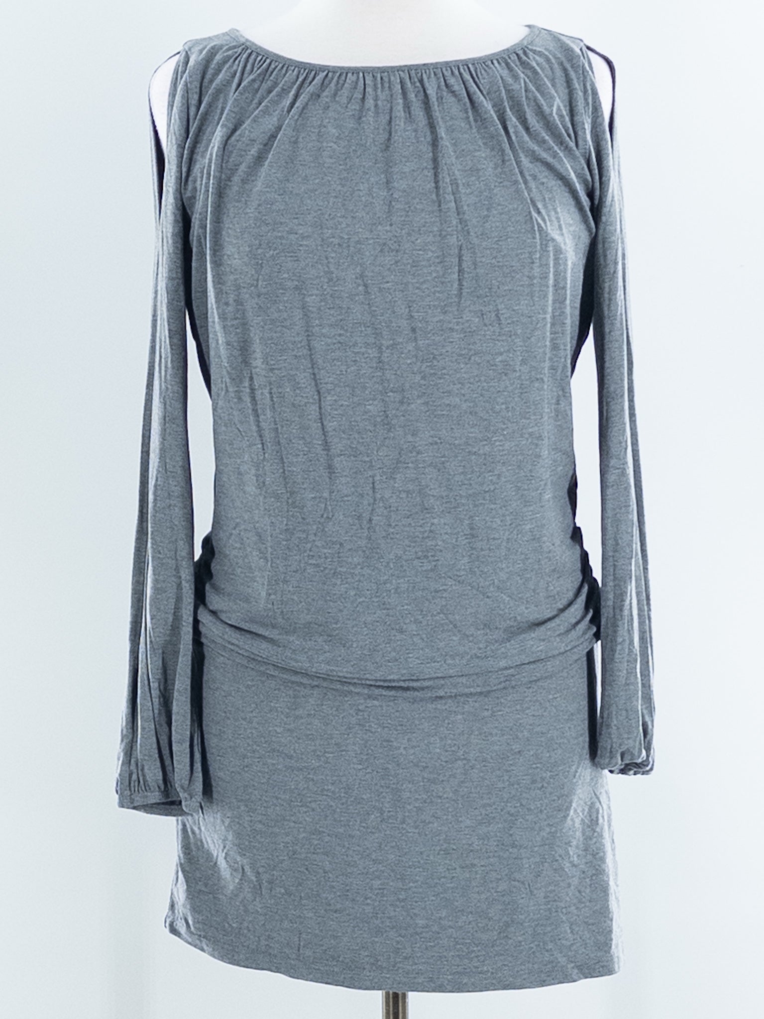 Tommy Bahama Gray Viscose Blend Long Sleeve Size S Dress