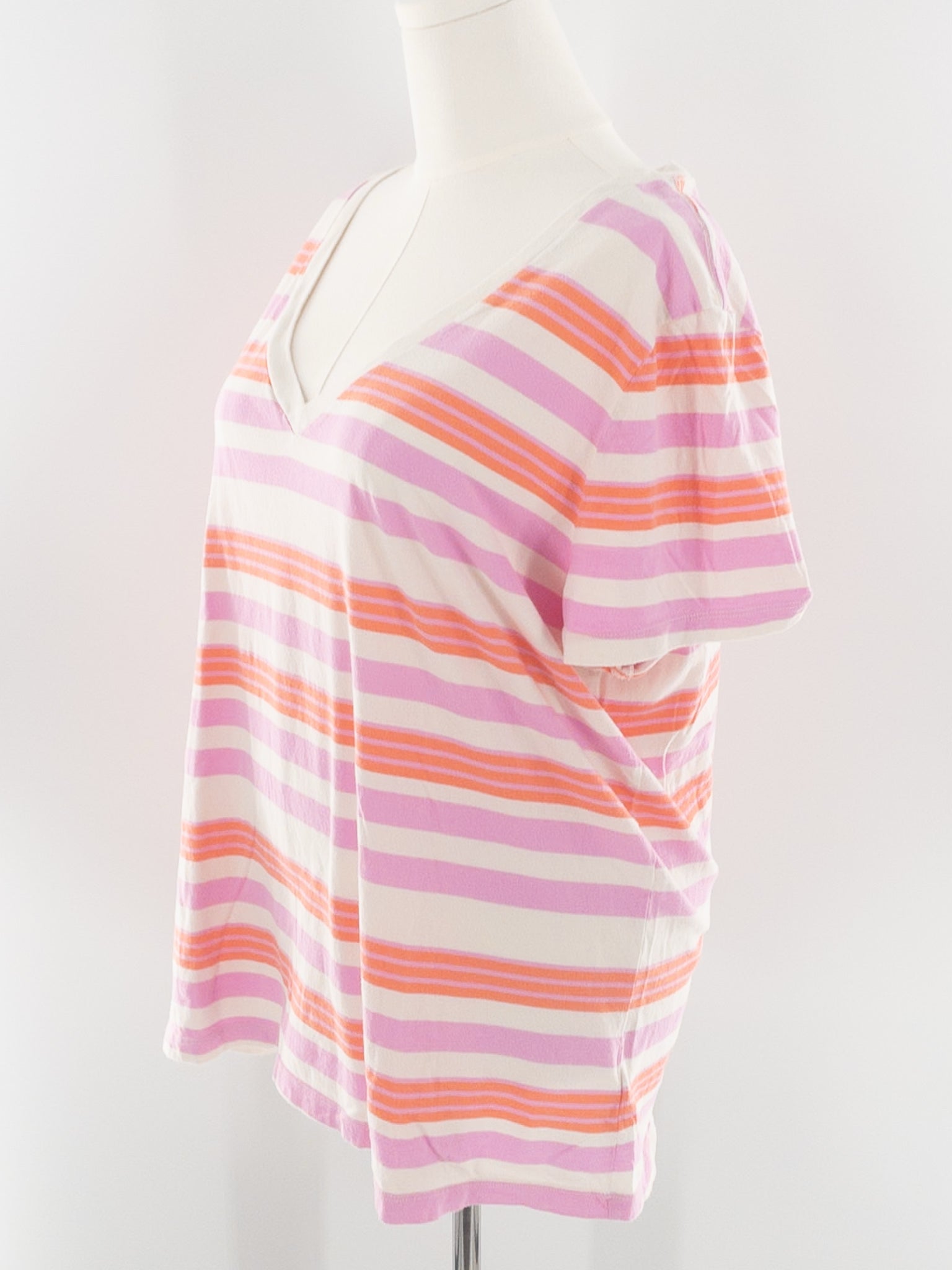 Gap Multi-Color Stripe Cotton Short Sleeve Size XXL T Shirt