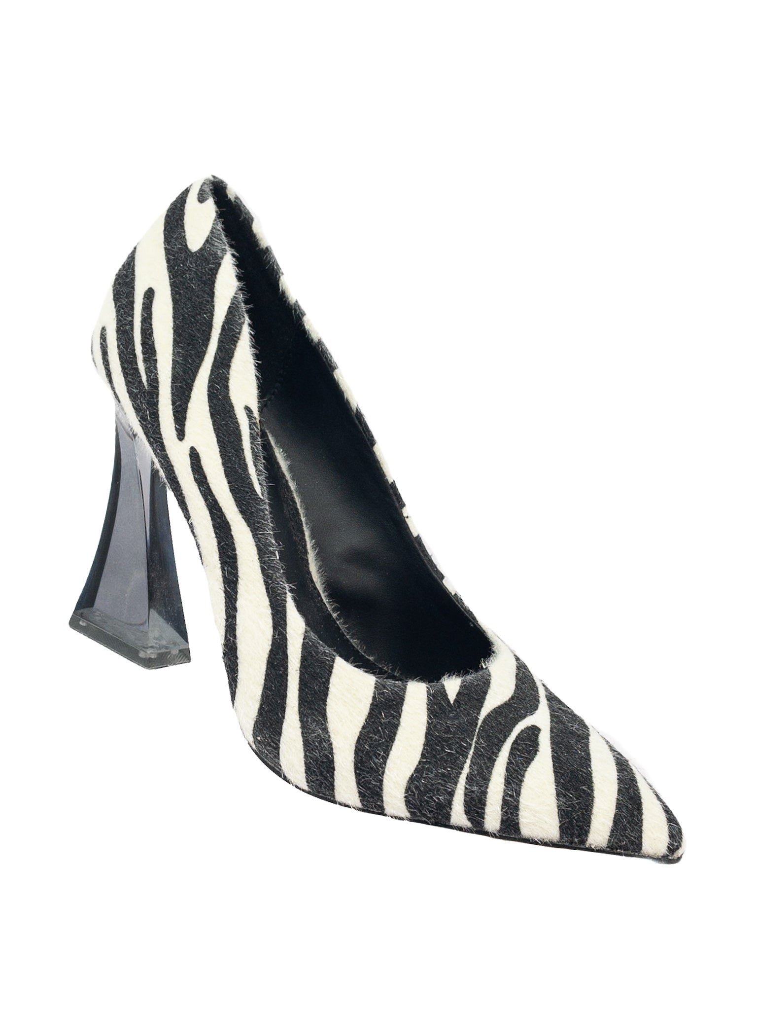 Katy Perry Black White Zebra Print calf hair 7.5 Pumps