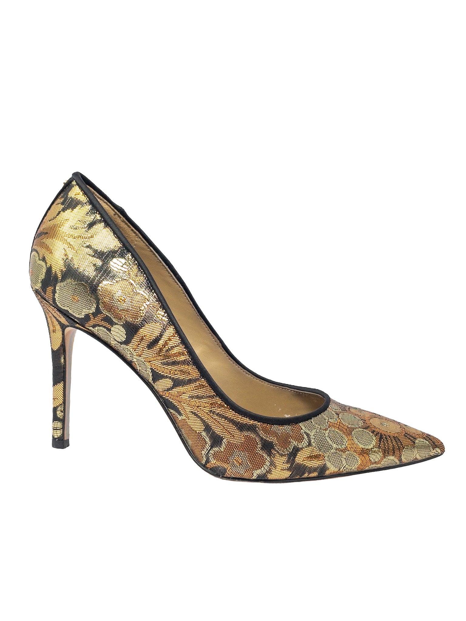 Sam Edelman Bronze Metallic Brocade 6.5 Pumps