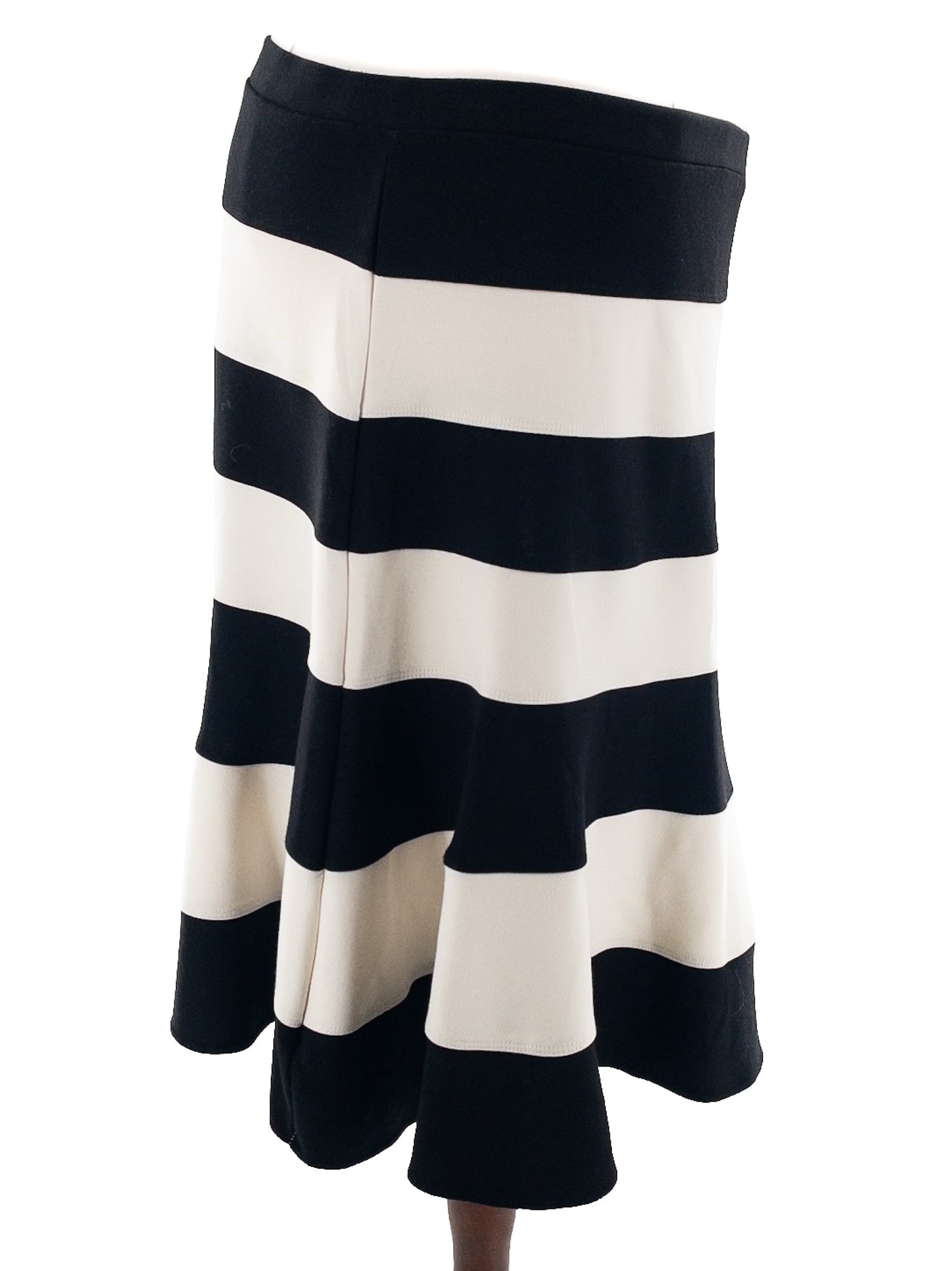 Cupio Black Cream Stripe Stretch Size XL Skirt