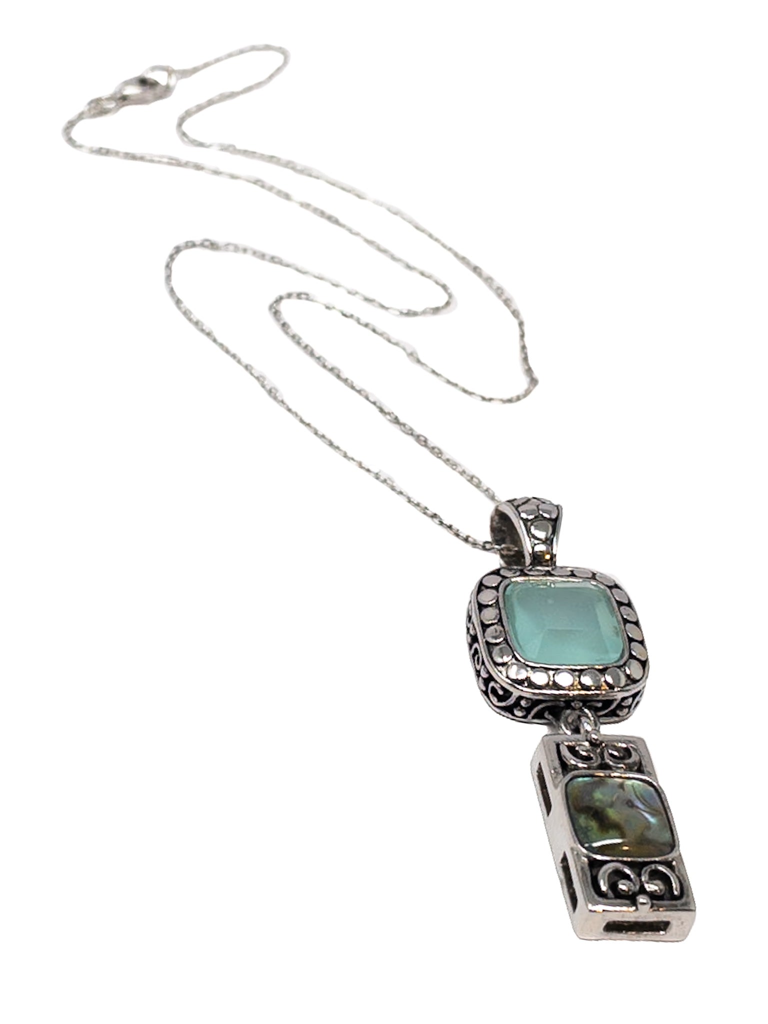 Silver Aqua Necklaces