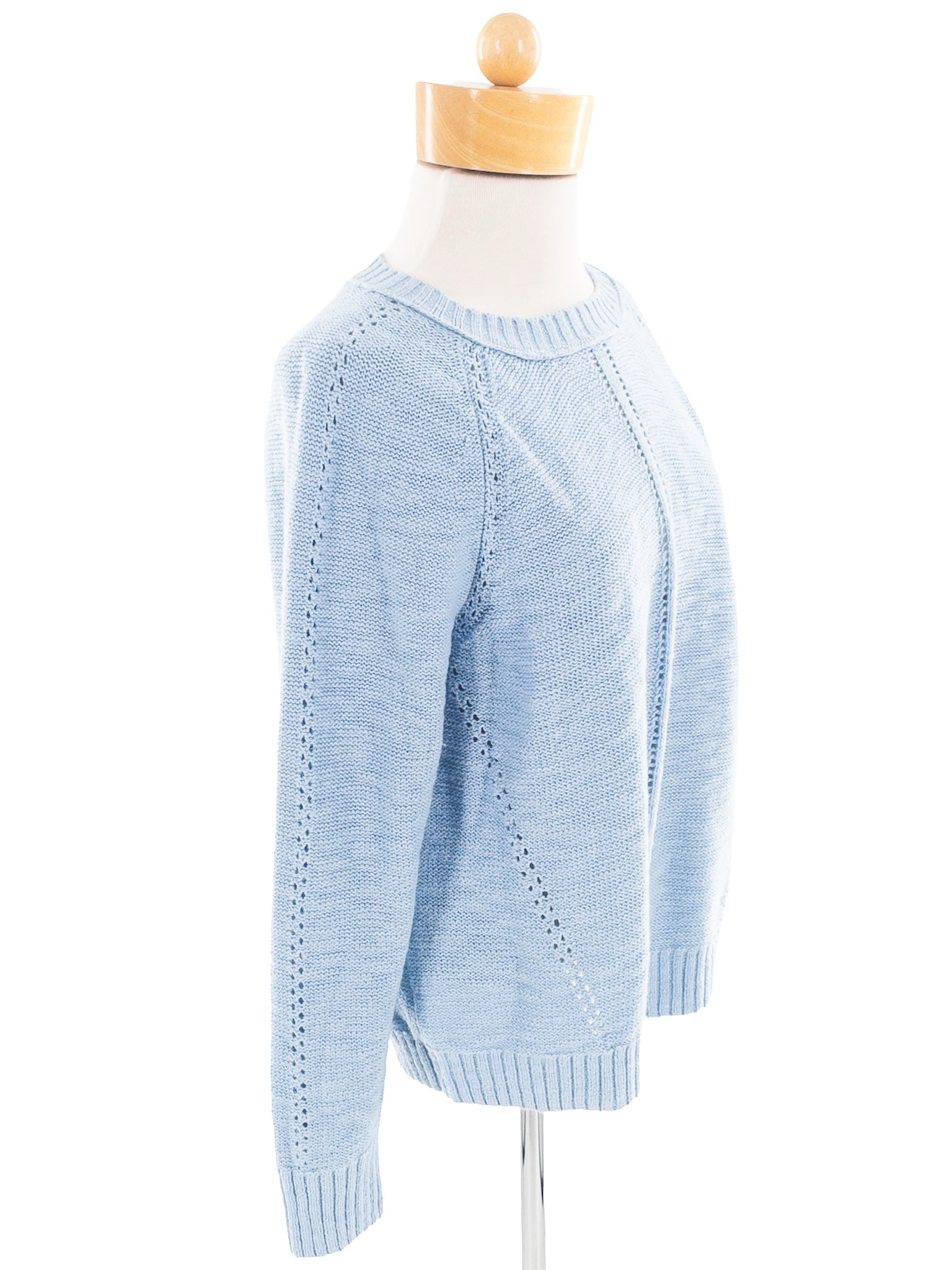 Loft Light Blue Cotton Blend Size L Sweaters