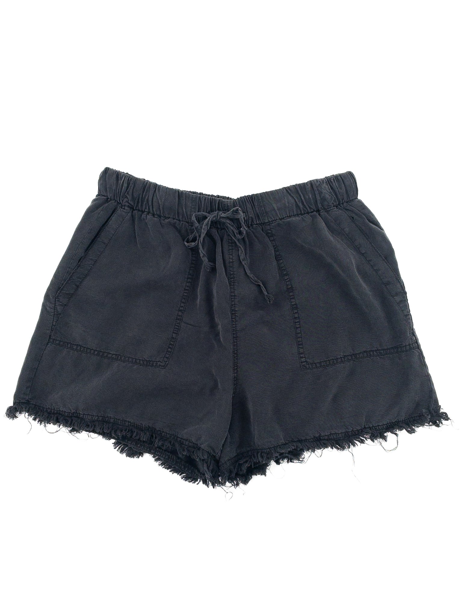 Veveret Charcoal Drawstring Tencel Pull On Size L Shorts