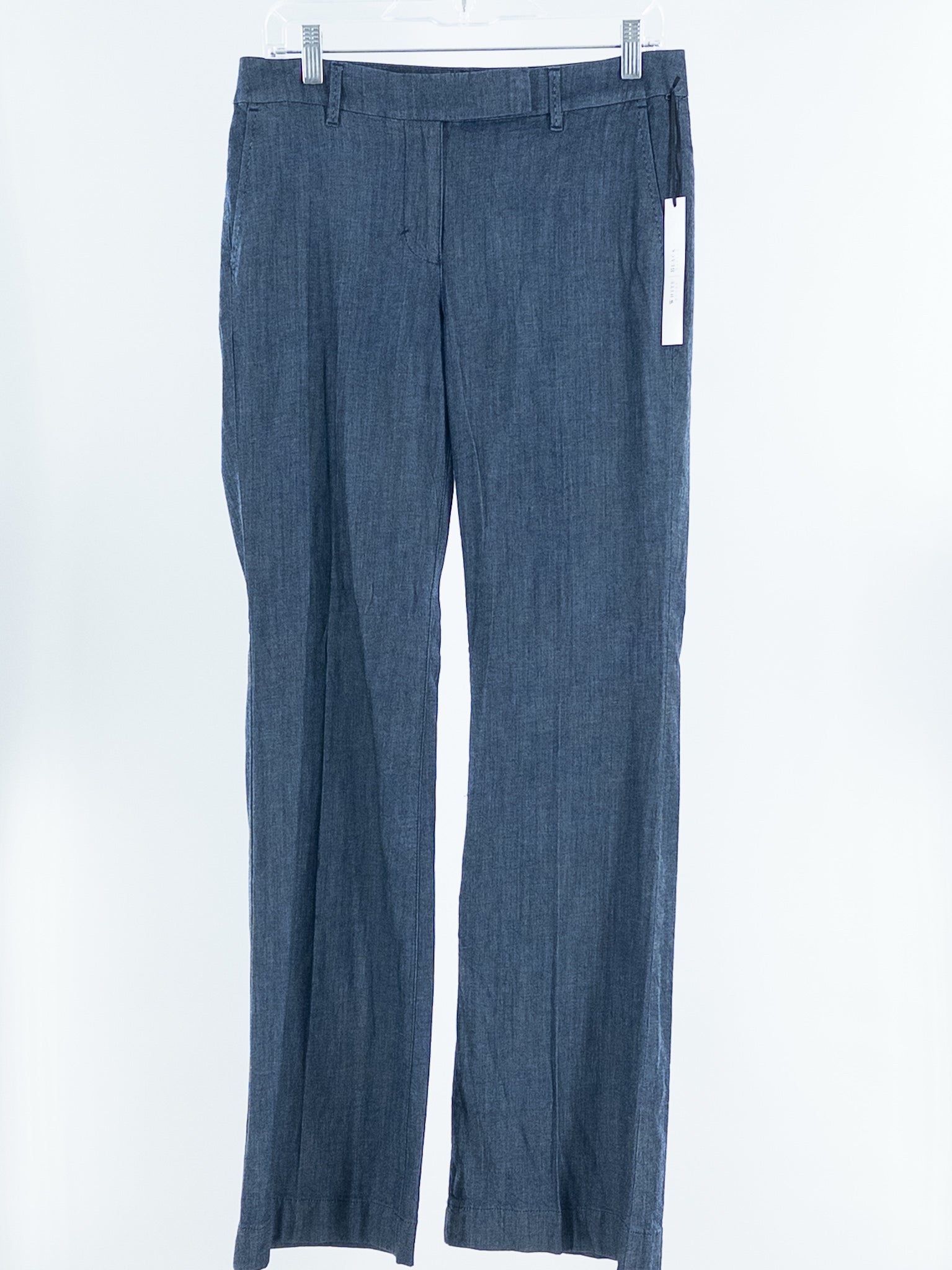 White House Black Market Blue Lyocel Blend Flare Size 6 Pants