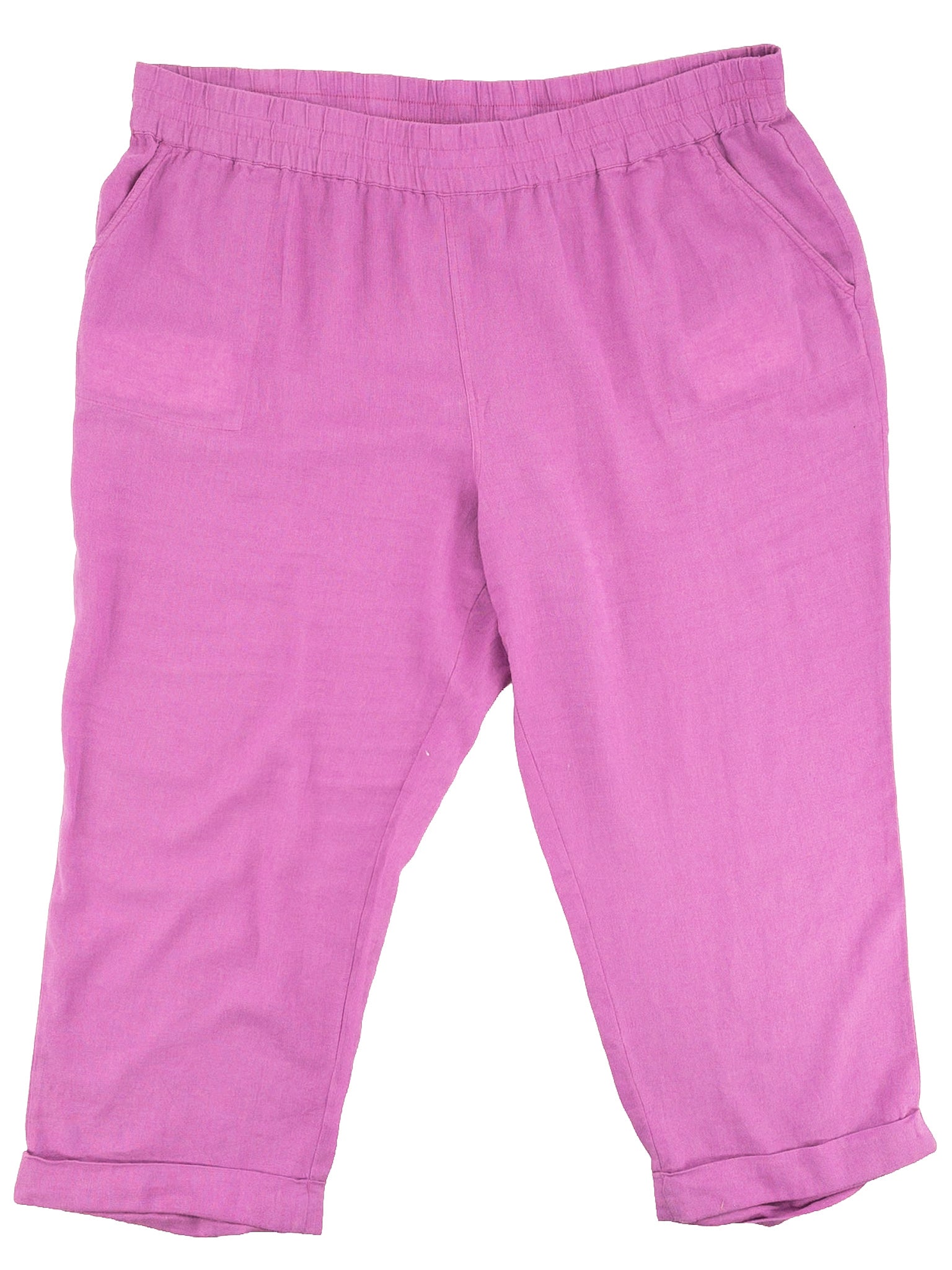 Naturals  D & Co Orchid Linen Blend Cuffed Size 1XP Pants Set