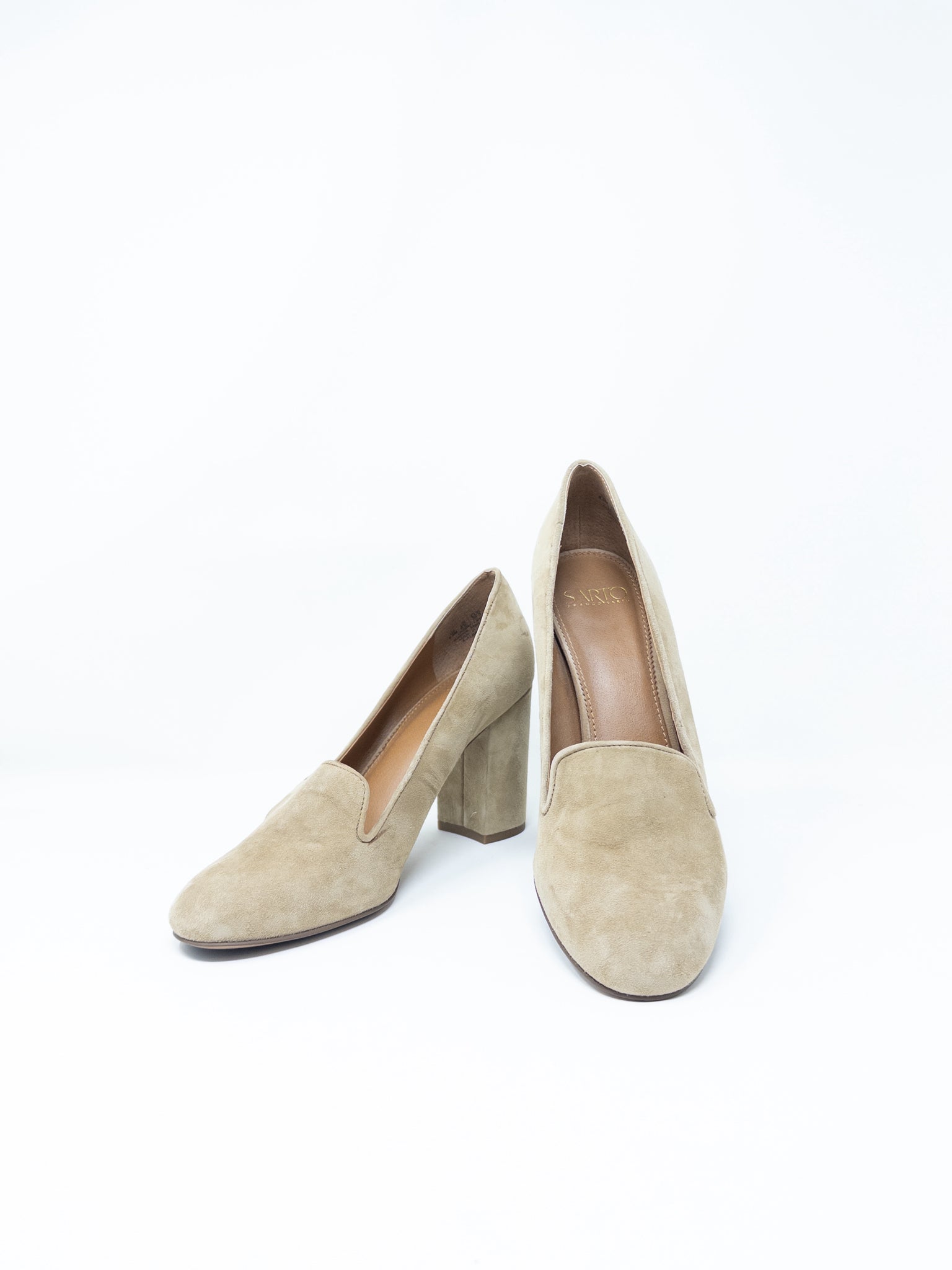 Franco Sarto Beige Suede 8.5 Pumps