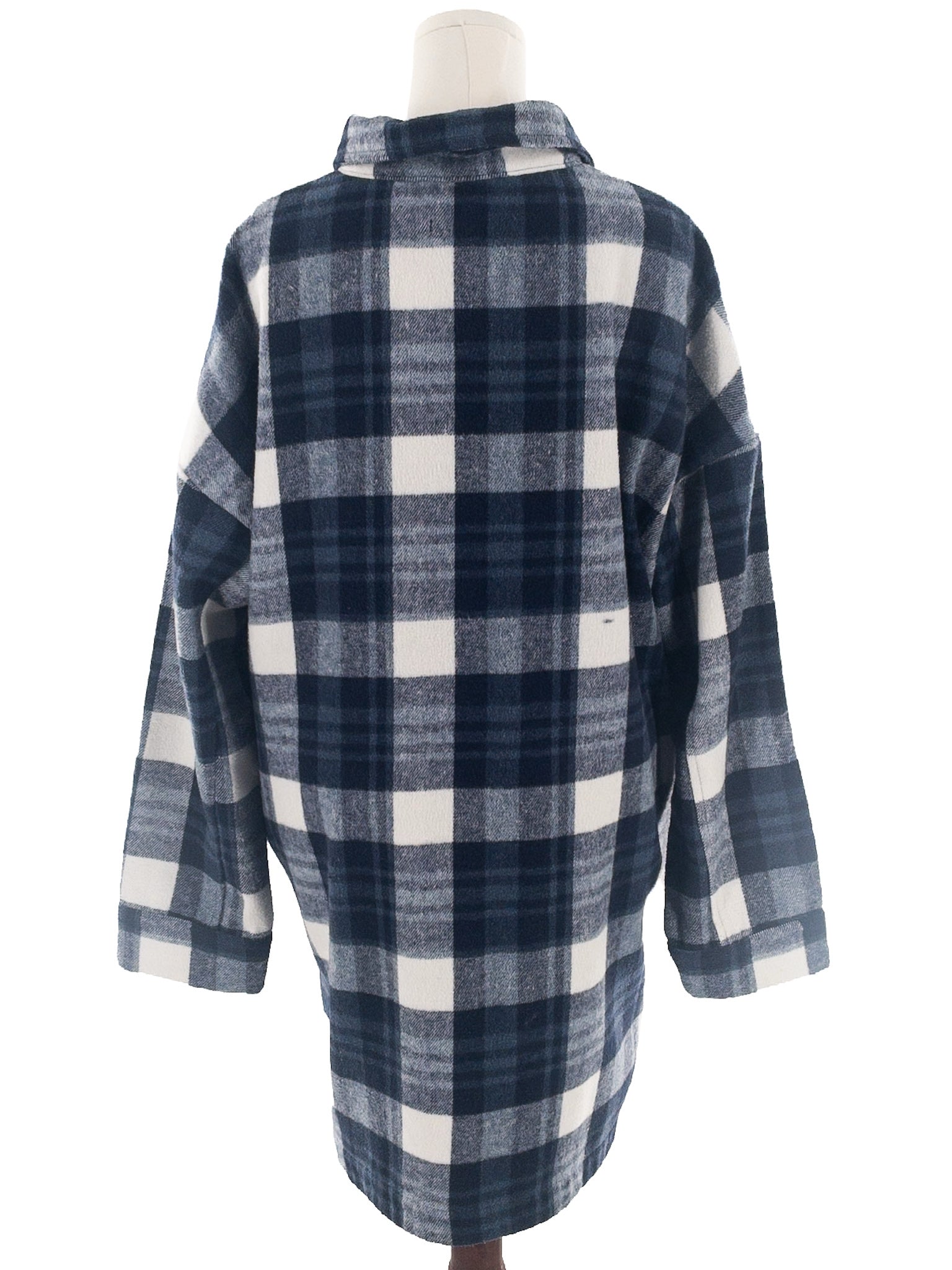 Banana Republic Blue White Plaid Flannel Size XL Shacket