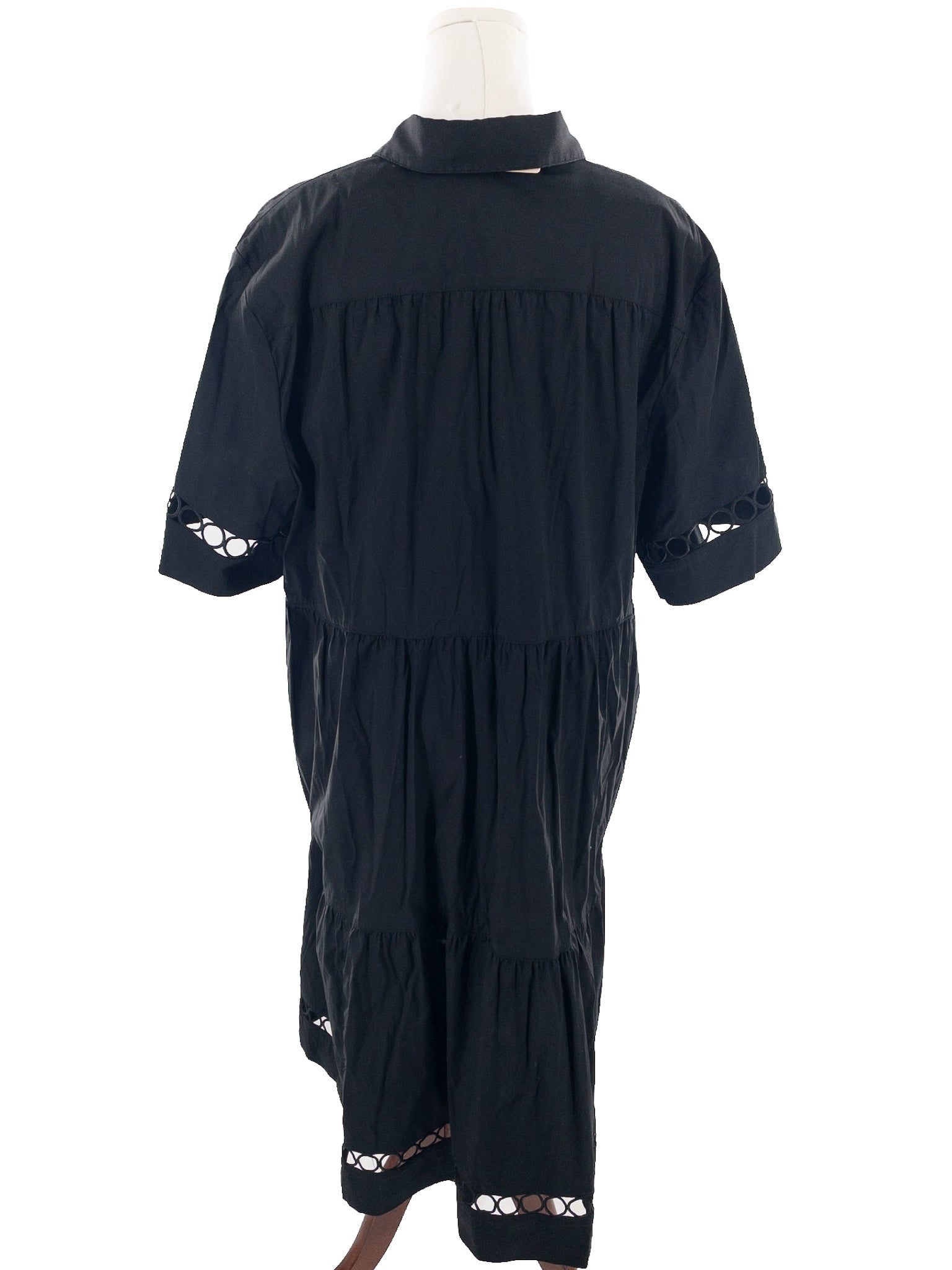 Chicos Black Cotton Short Sleeve Size 20/22 Dress