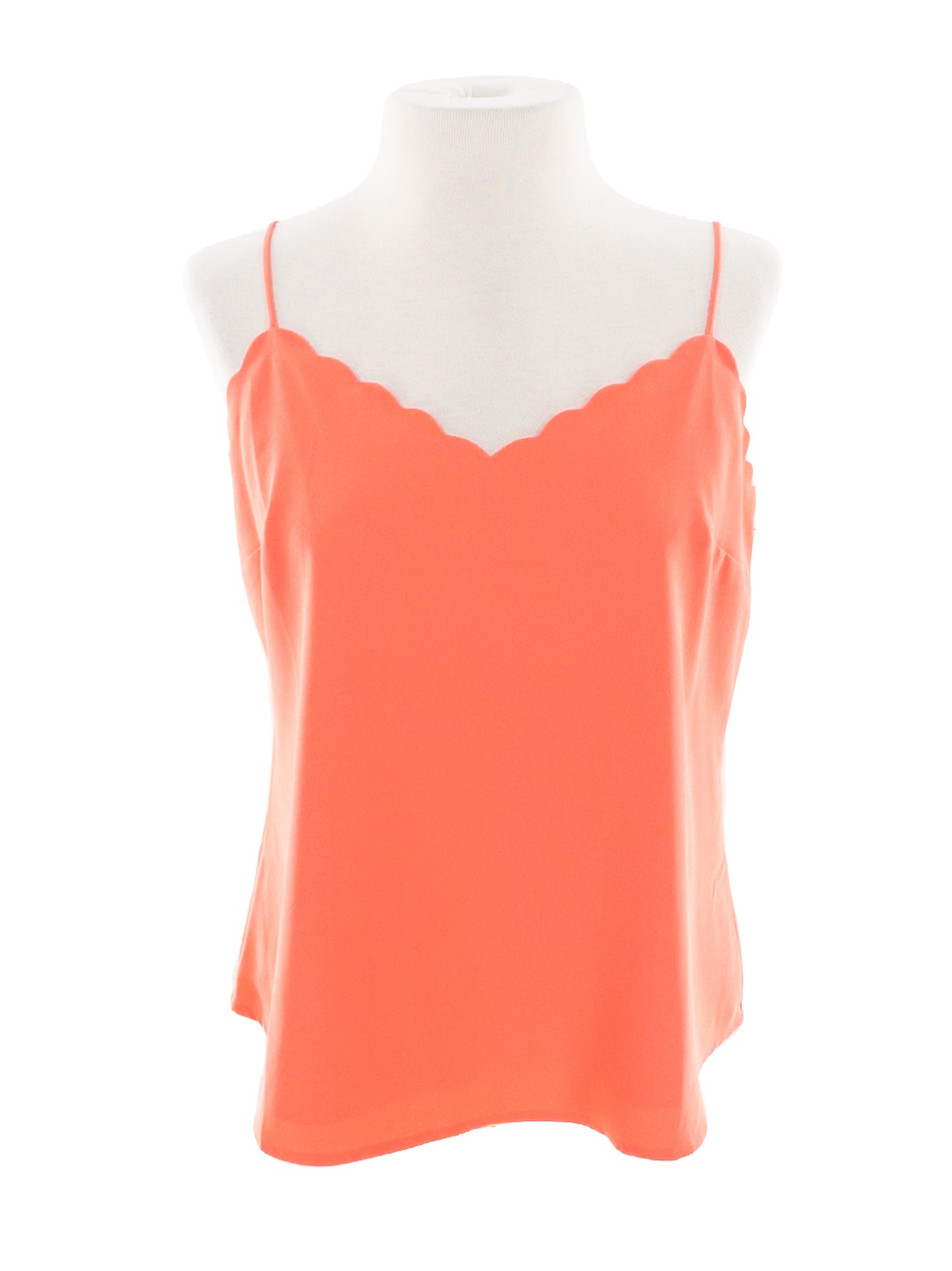 J Crew Orange Polyester Spaghetti Strap Size 6 Blouse