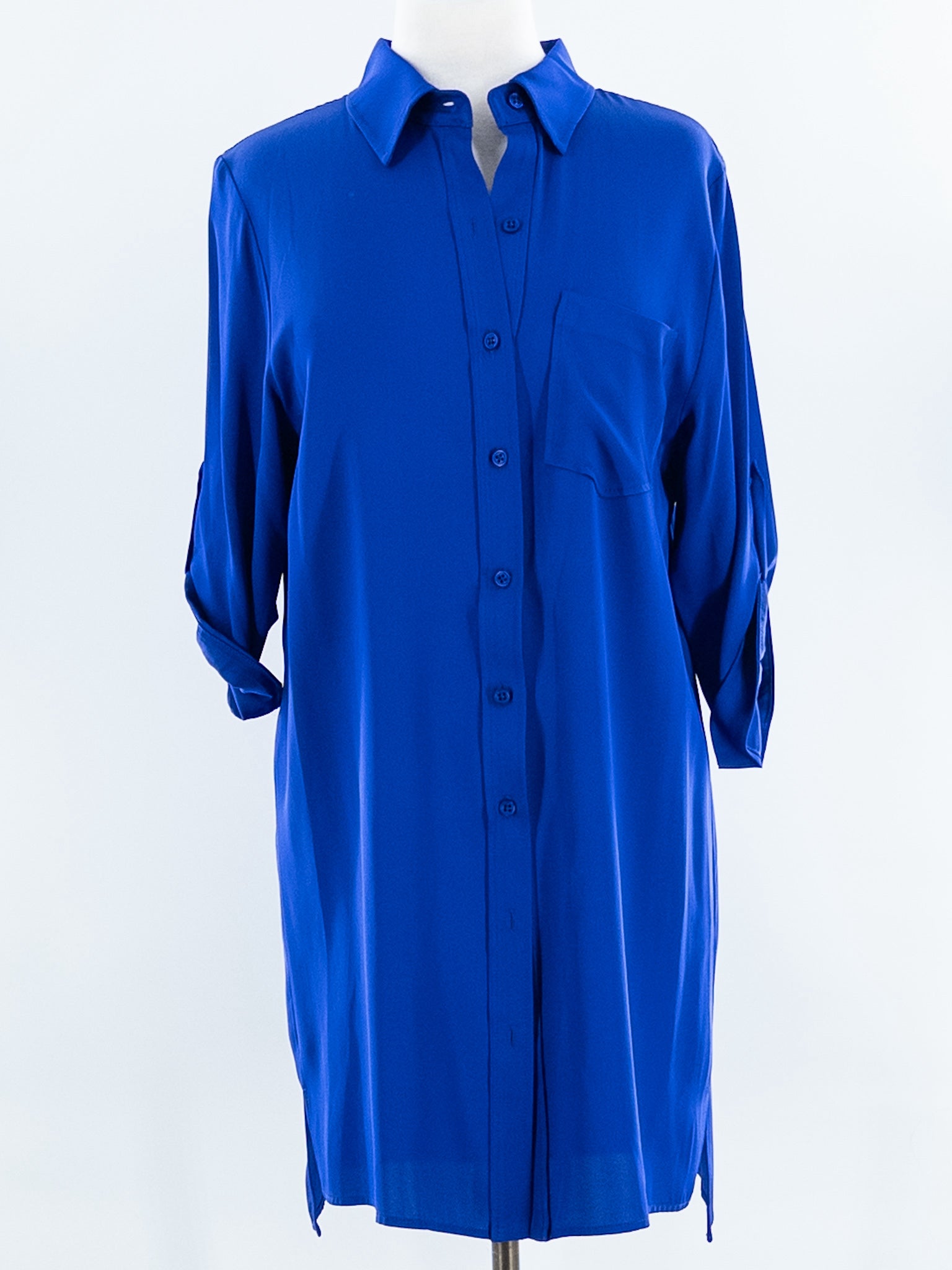 Milly Cobalt Silk Blend 3/4 Sleeve Size M Dress