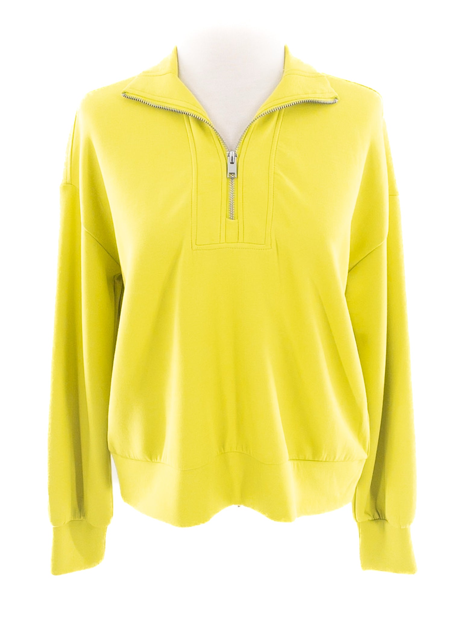 Truth Chartreuse Zip Polyester Blend Size S Sweatshirt