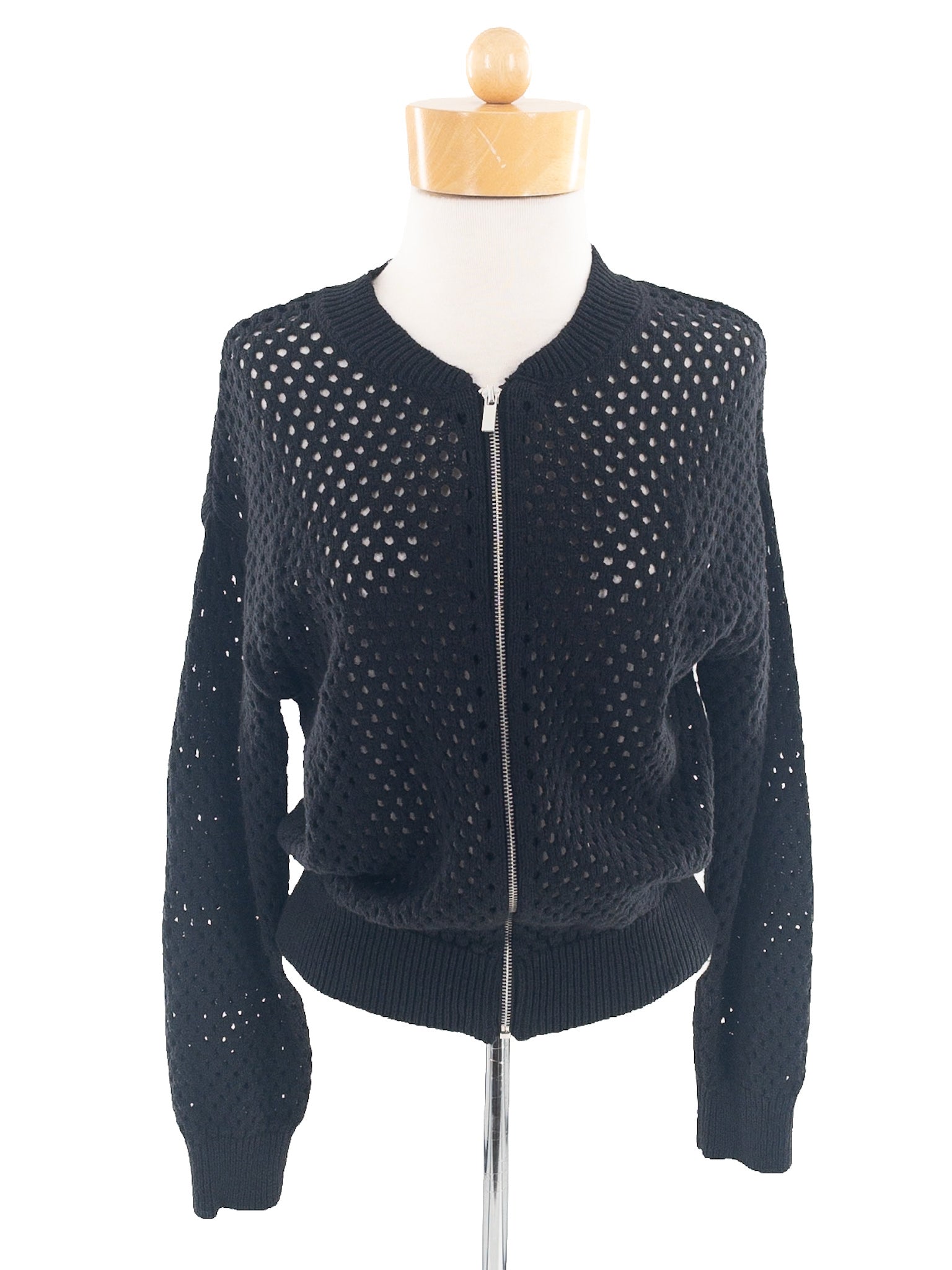 Santuary Black Woven Cotton Size XS Cardigan