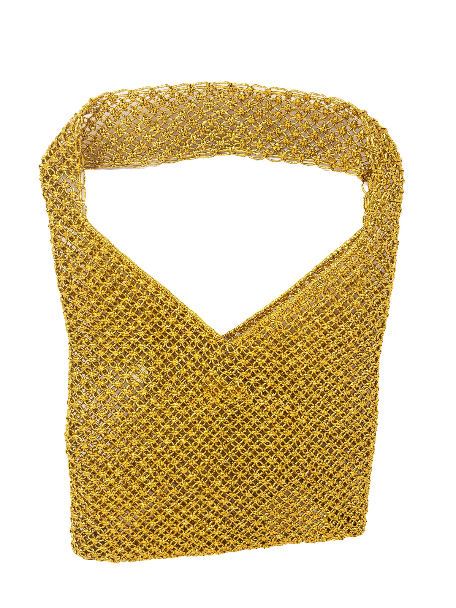 J Crew Gold Metallic Woven Tote