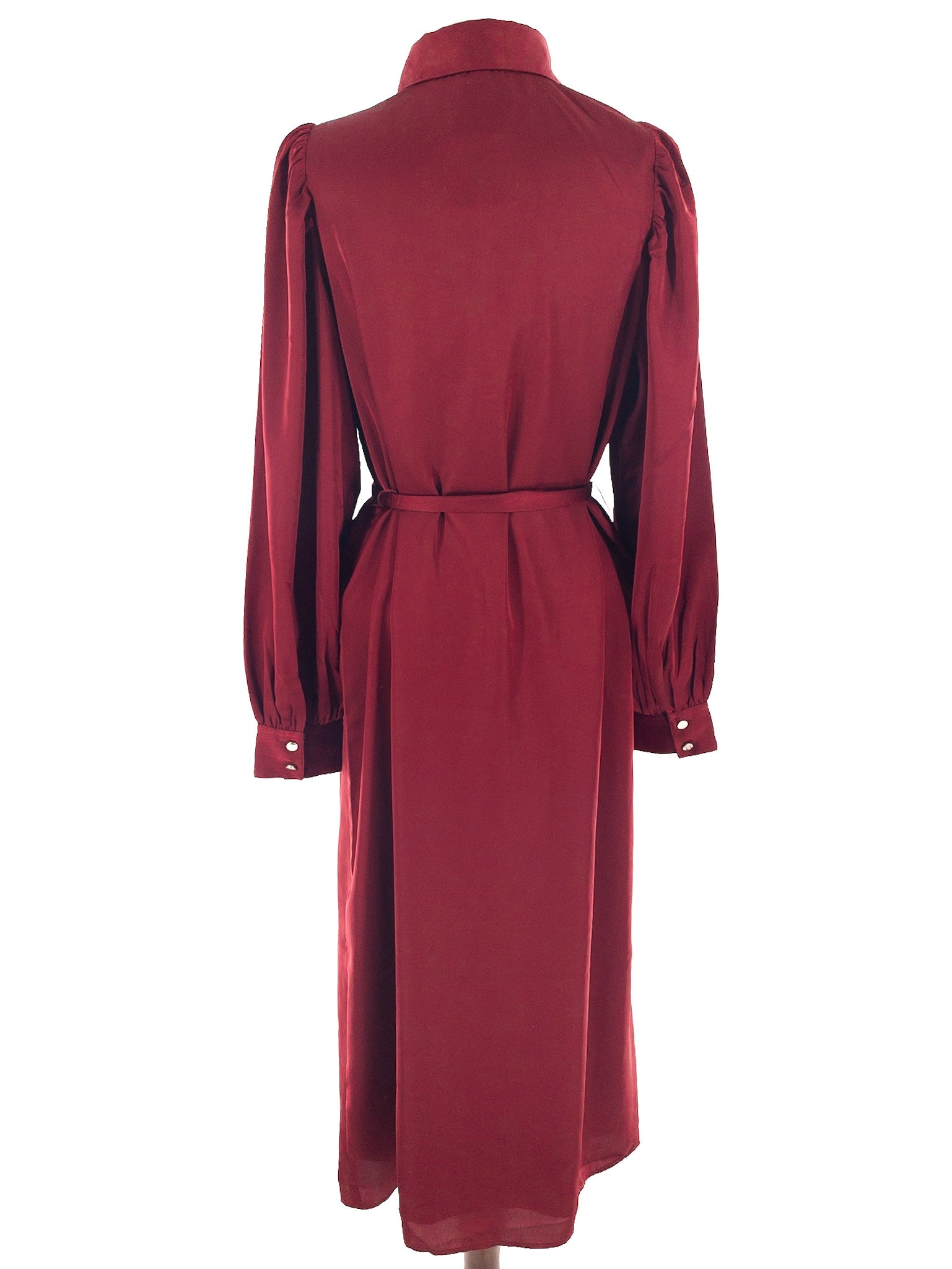 Ann Taylor Maroon Polyester Long Sleeve Size 6 Dress