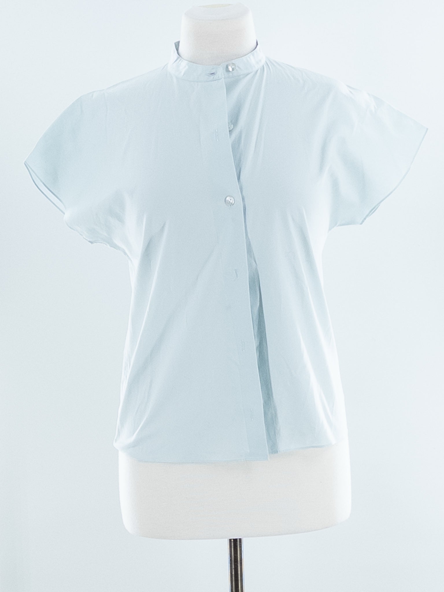 Theory Light Blue Cotton Cap Sleeve Size S Blouse