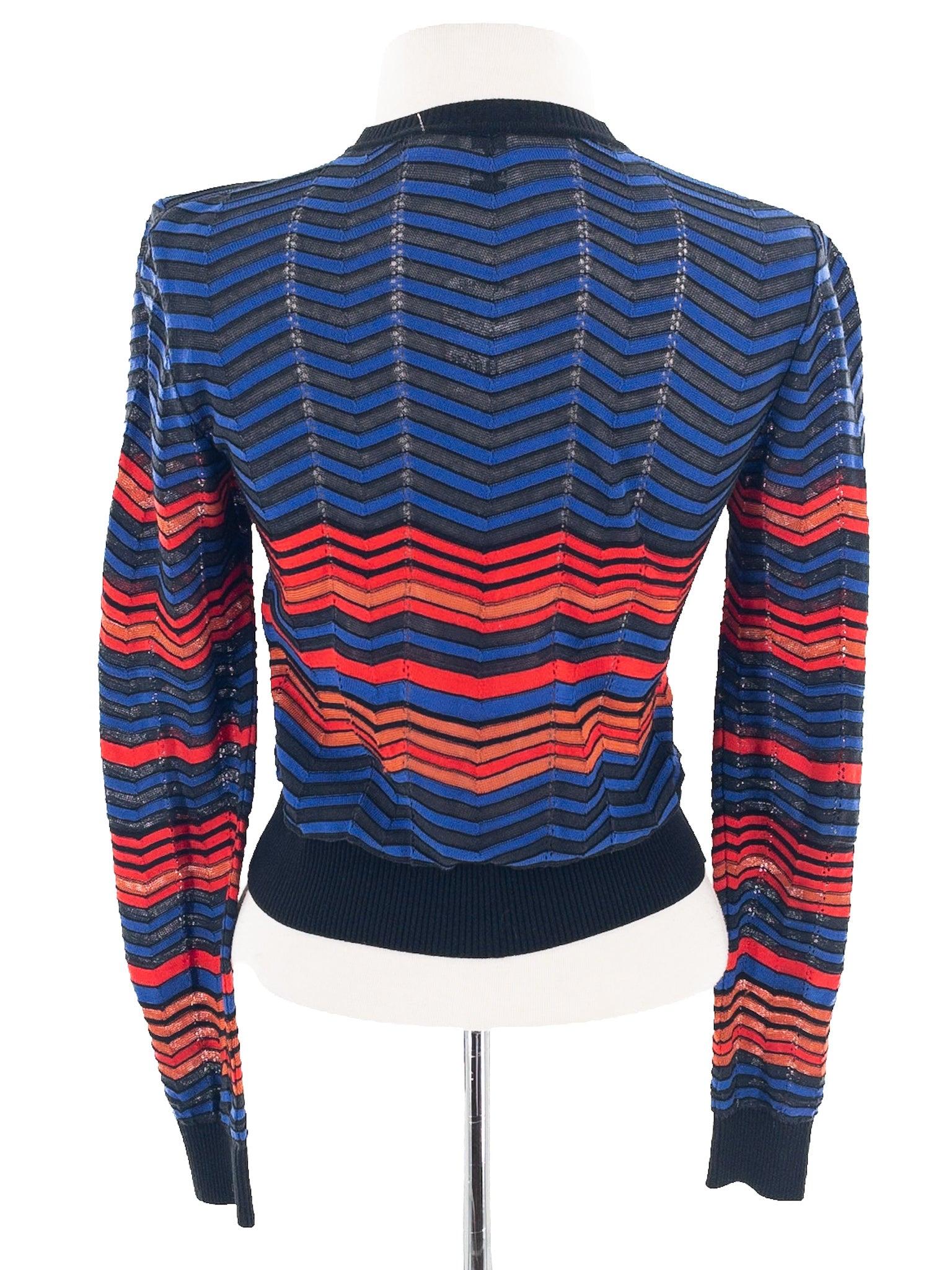Missoni Blue Poppy Stripe Size XS Cardigan
