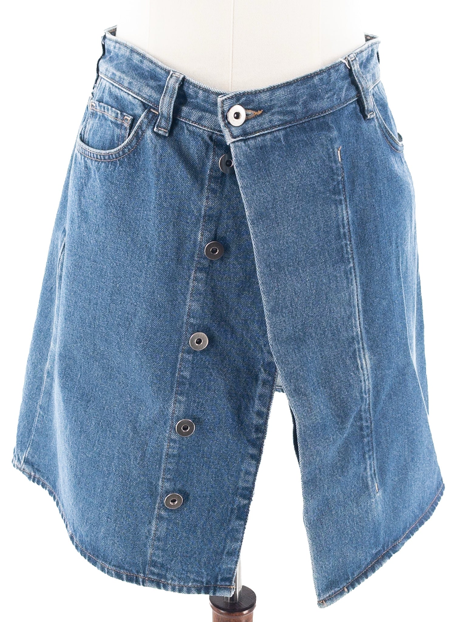 COS Blue Washed Denim Size 14 Skirt