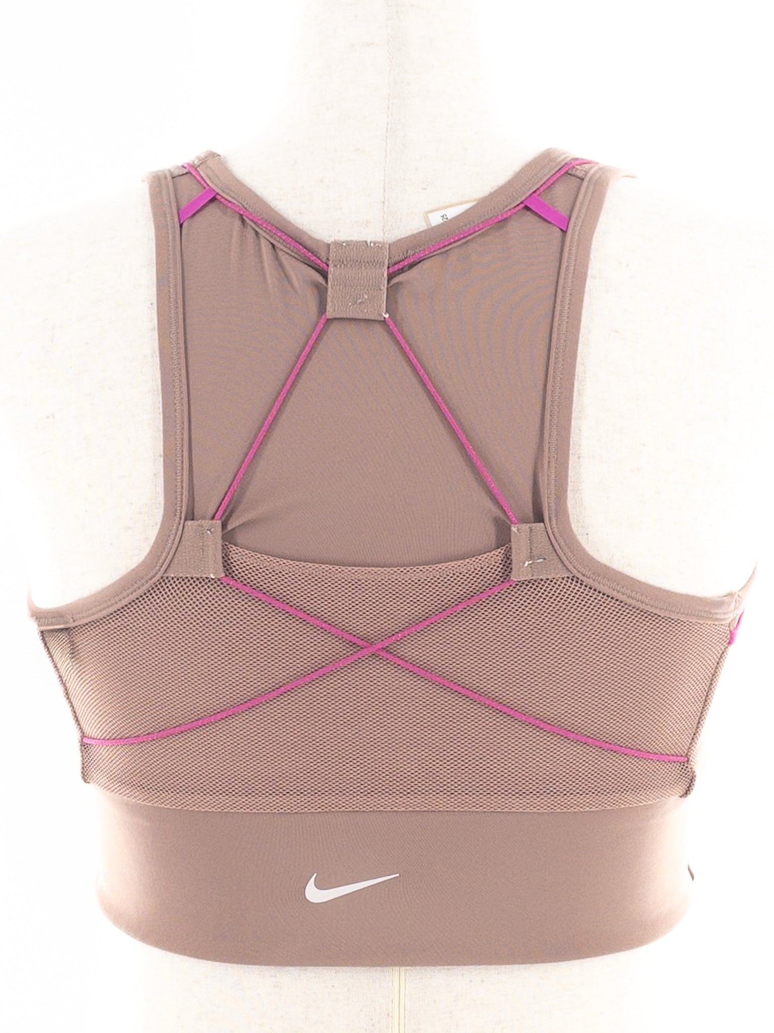 Nike Tan Pink Logo Stretch Size M Tanks/Active
